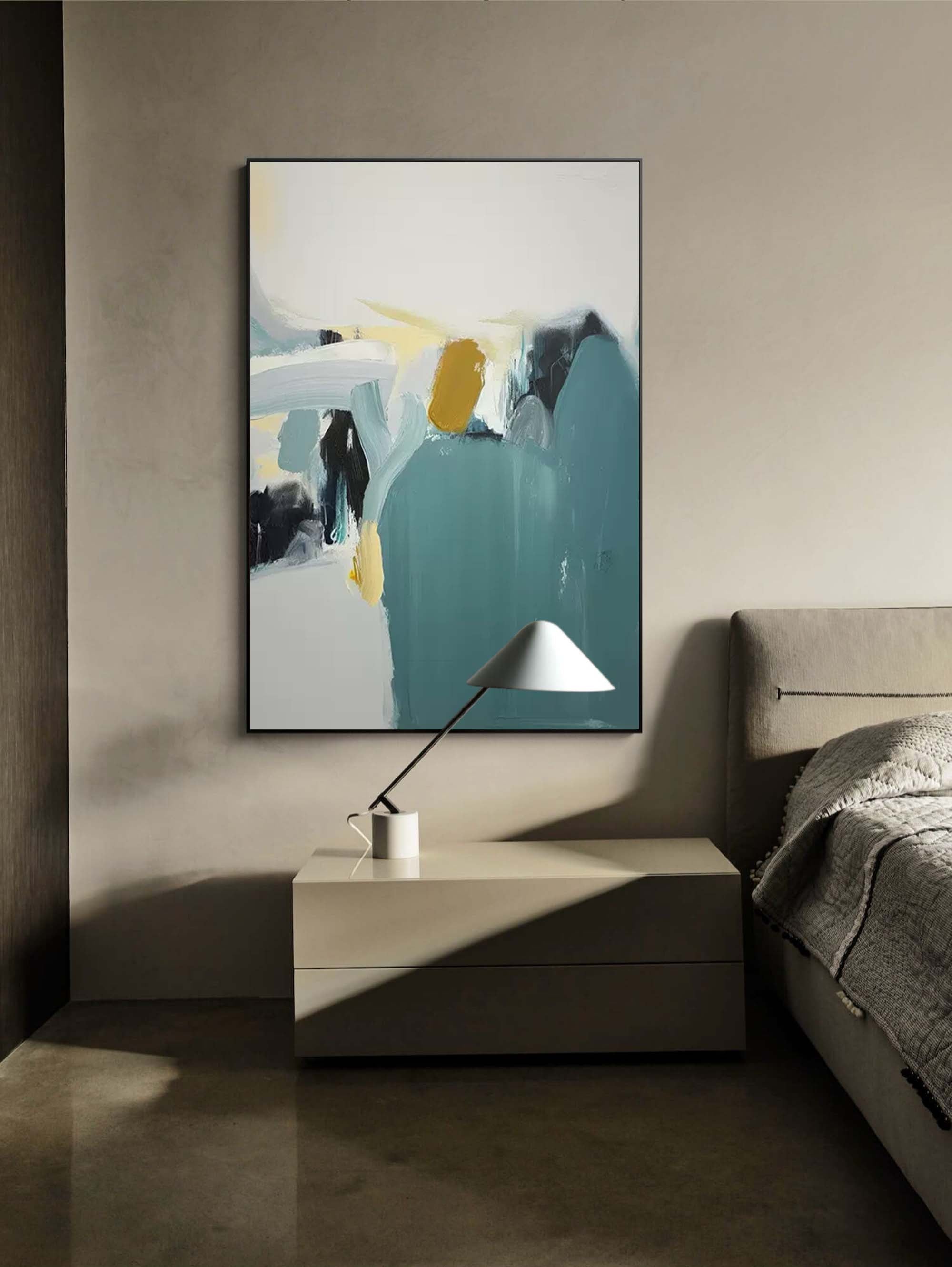 Wallart Abstract Minimalist Serenity â€?Contemporary Oil Painting on Canvas