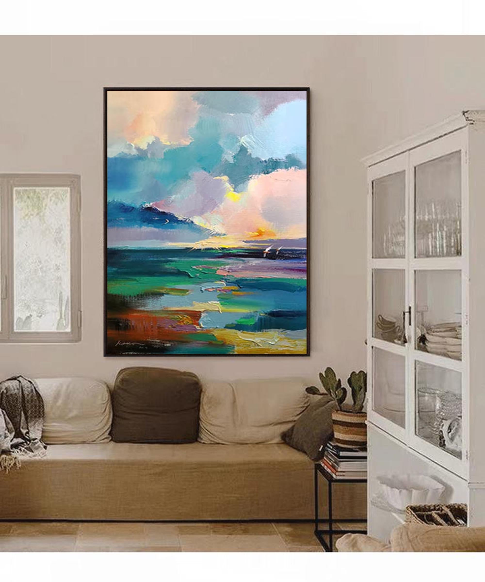 Wallart Serene Abstract Seascape Painting