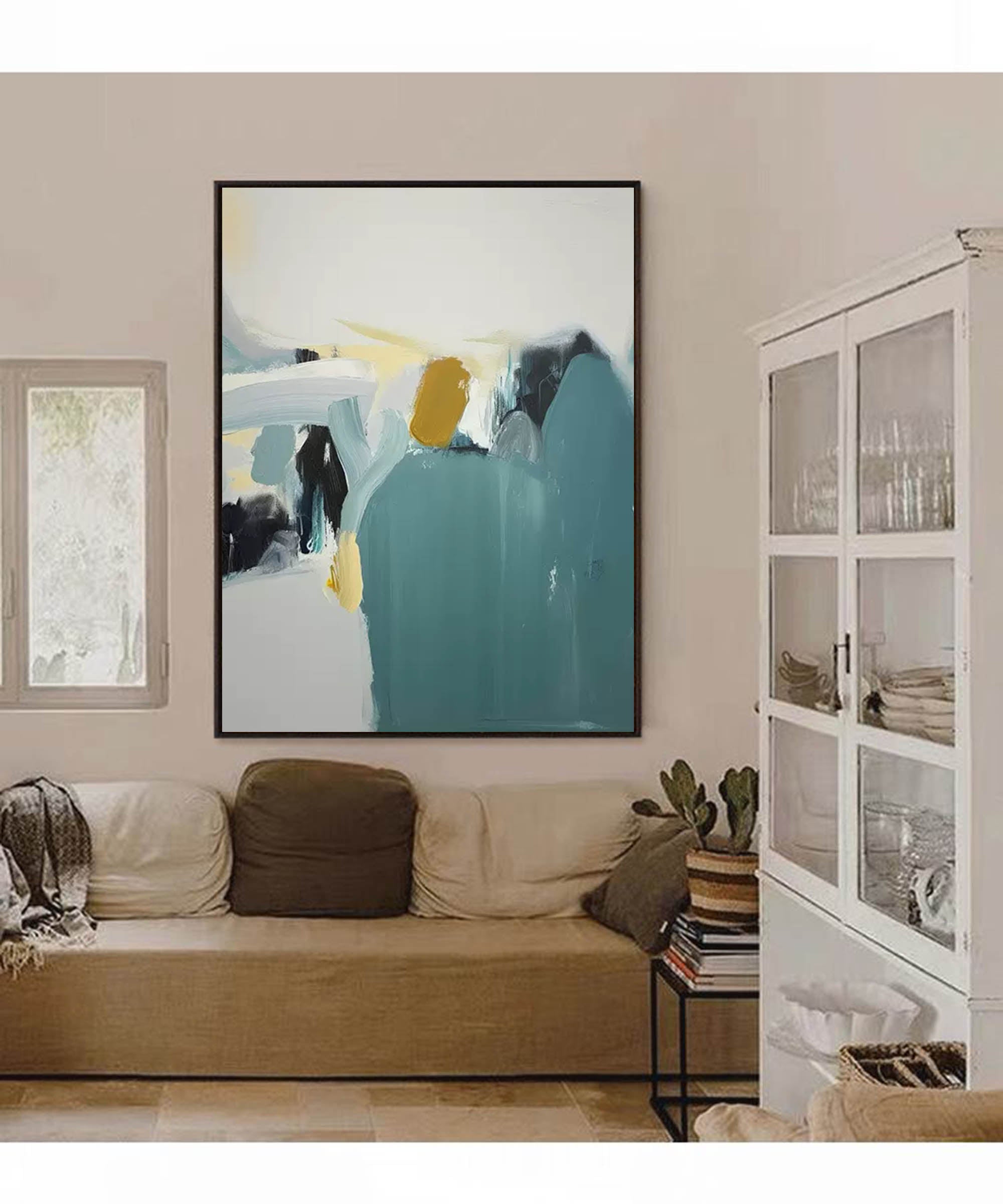 Wallart Abstract Minimalist Serenity â€?Contemporary Oil Painting on Canvas