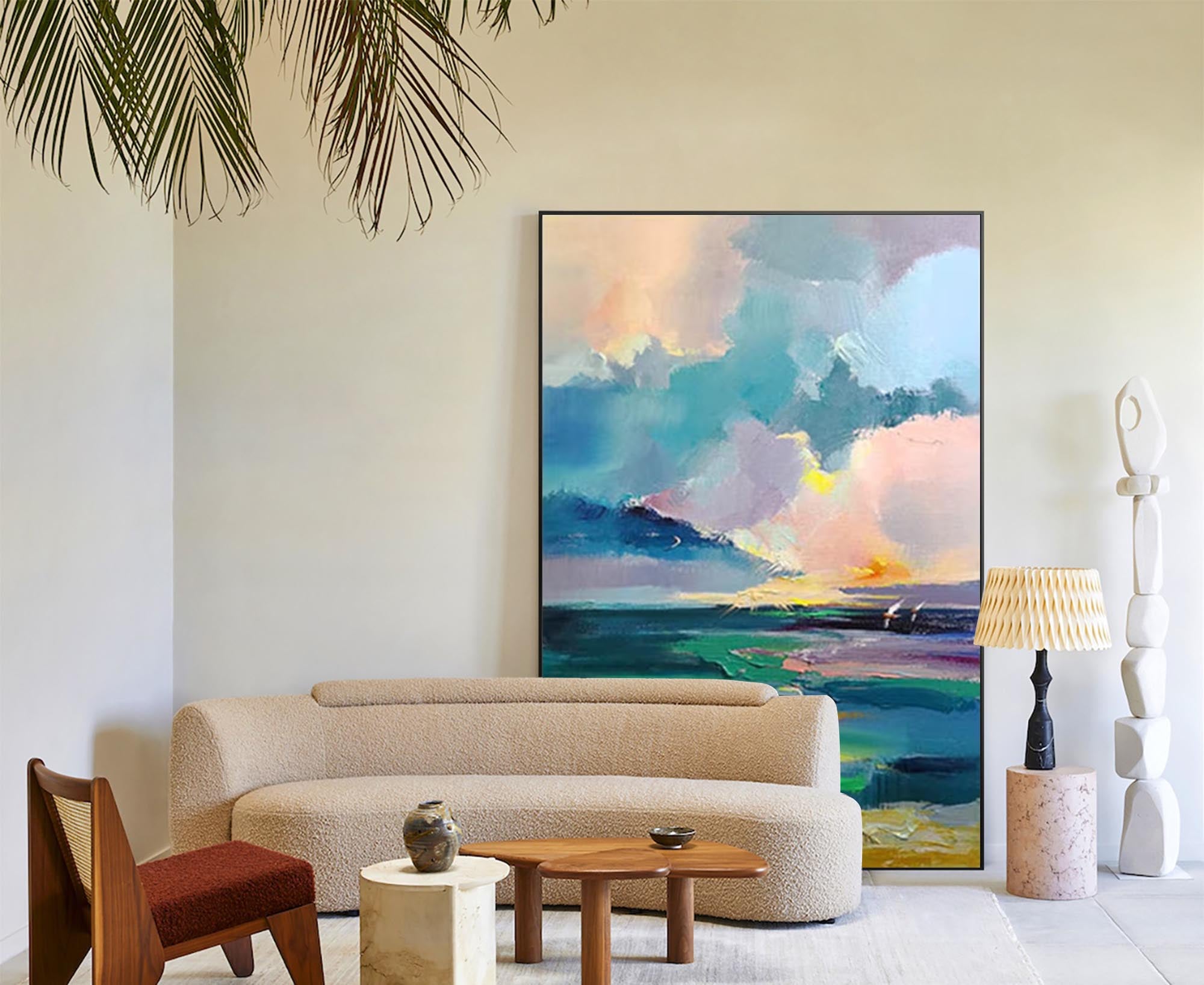 Wallart Serene Abstract Seascape Painting