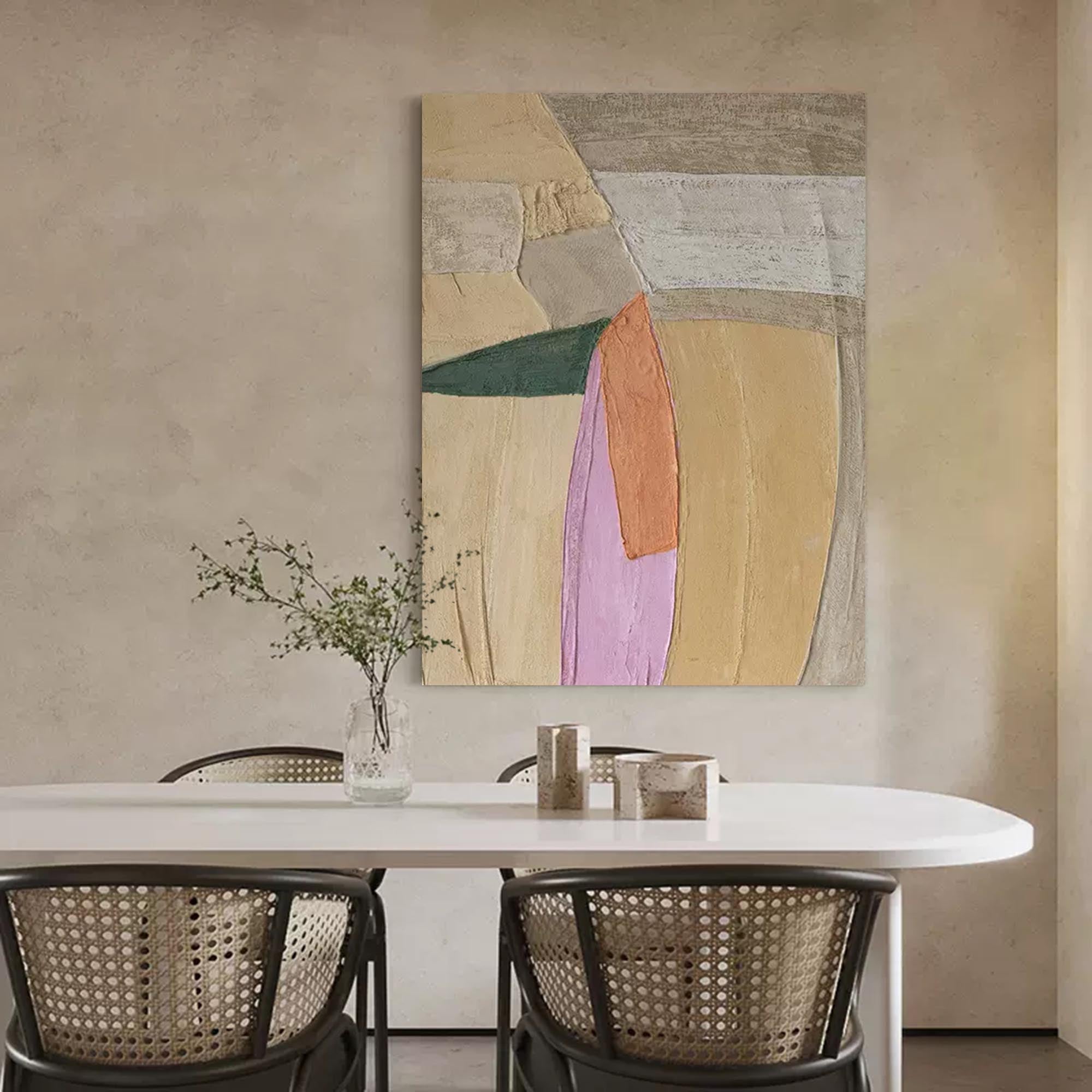 Wallart Earth-Toned Abstract Canvas Art