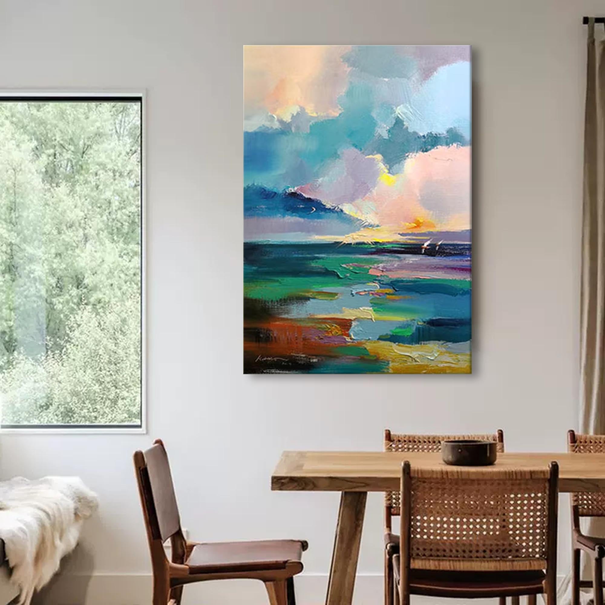 Wallart Serene Abstract Seascape Painting