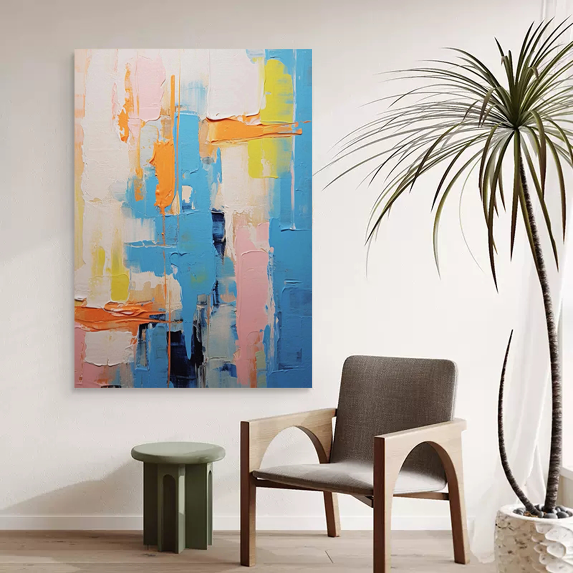 Wallart Vibrant Layers: Abstract Color Play