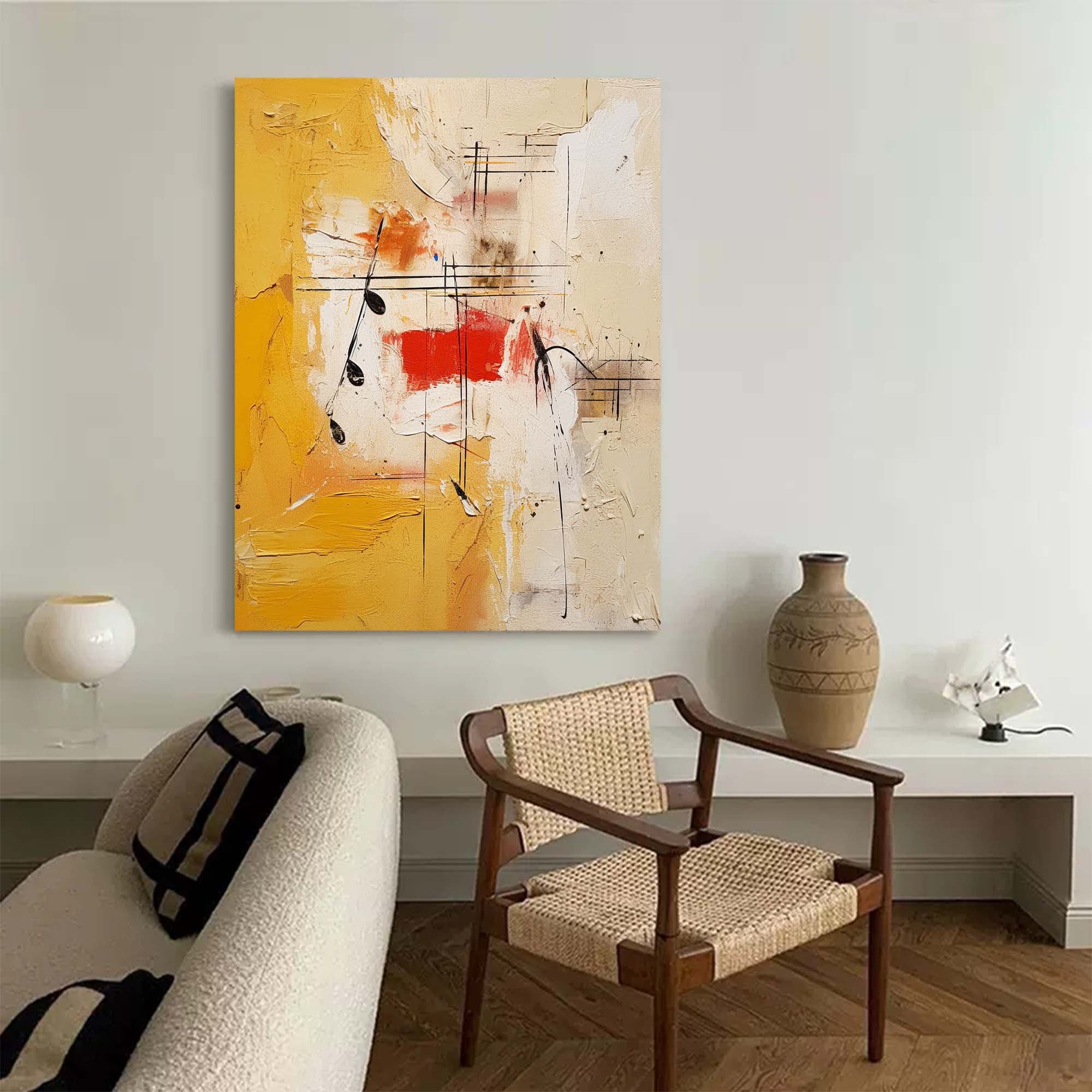 Wallart Abstract Musical Harmony Canvas