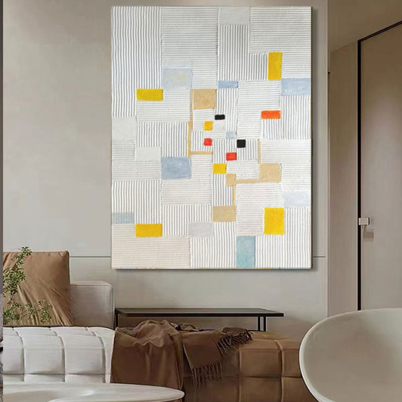 Wallart Geometric Abstract Line Art Canvas
