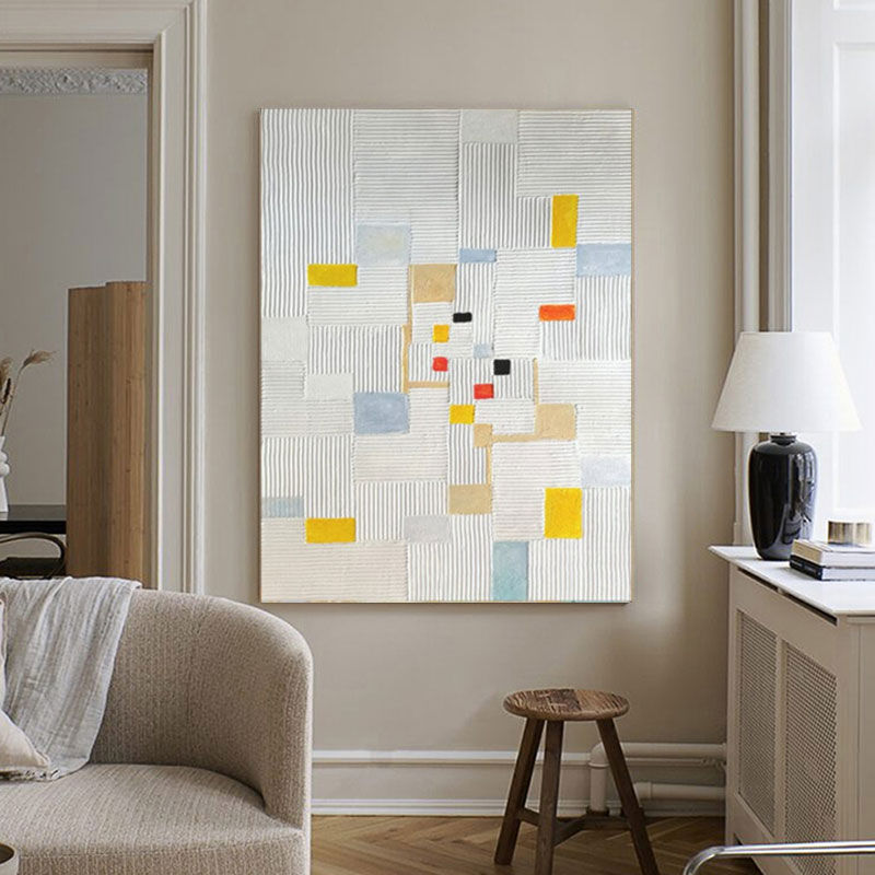 Wallart Geometric Abstract Line Art Canvas