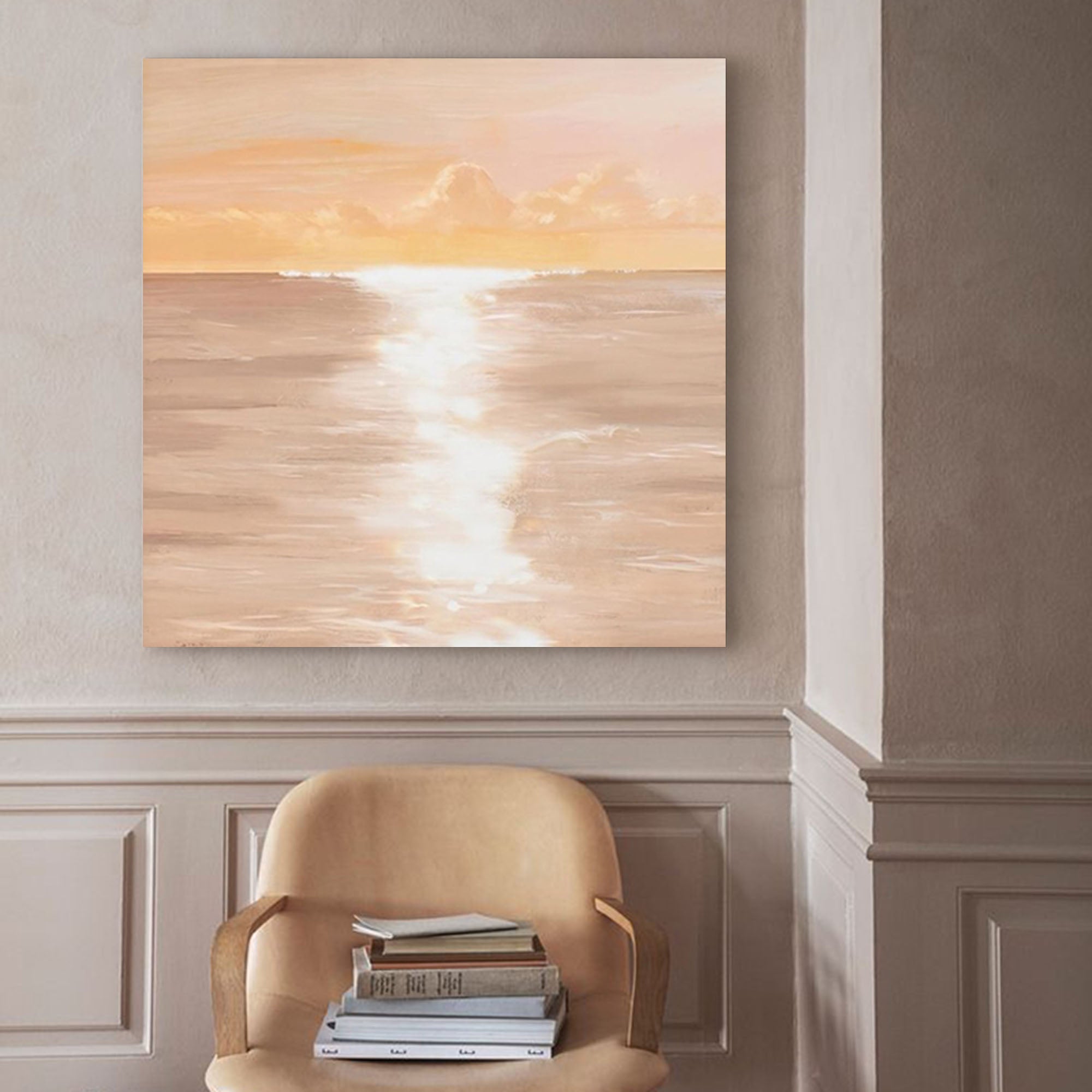 Wallart Golden Horizon at Sunset