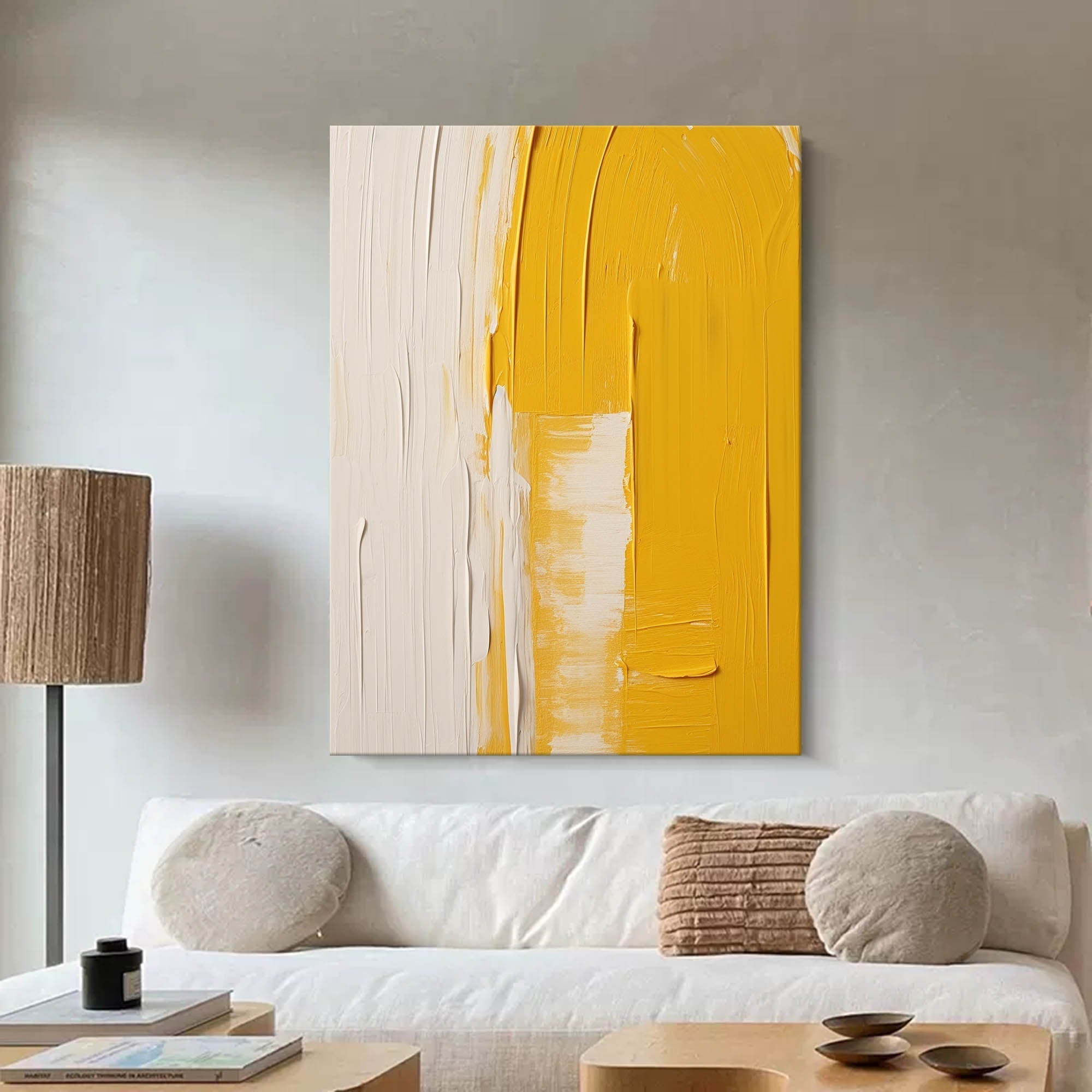Wallart Sunlit Abstract Texture Canvas