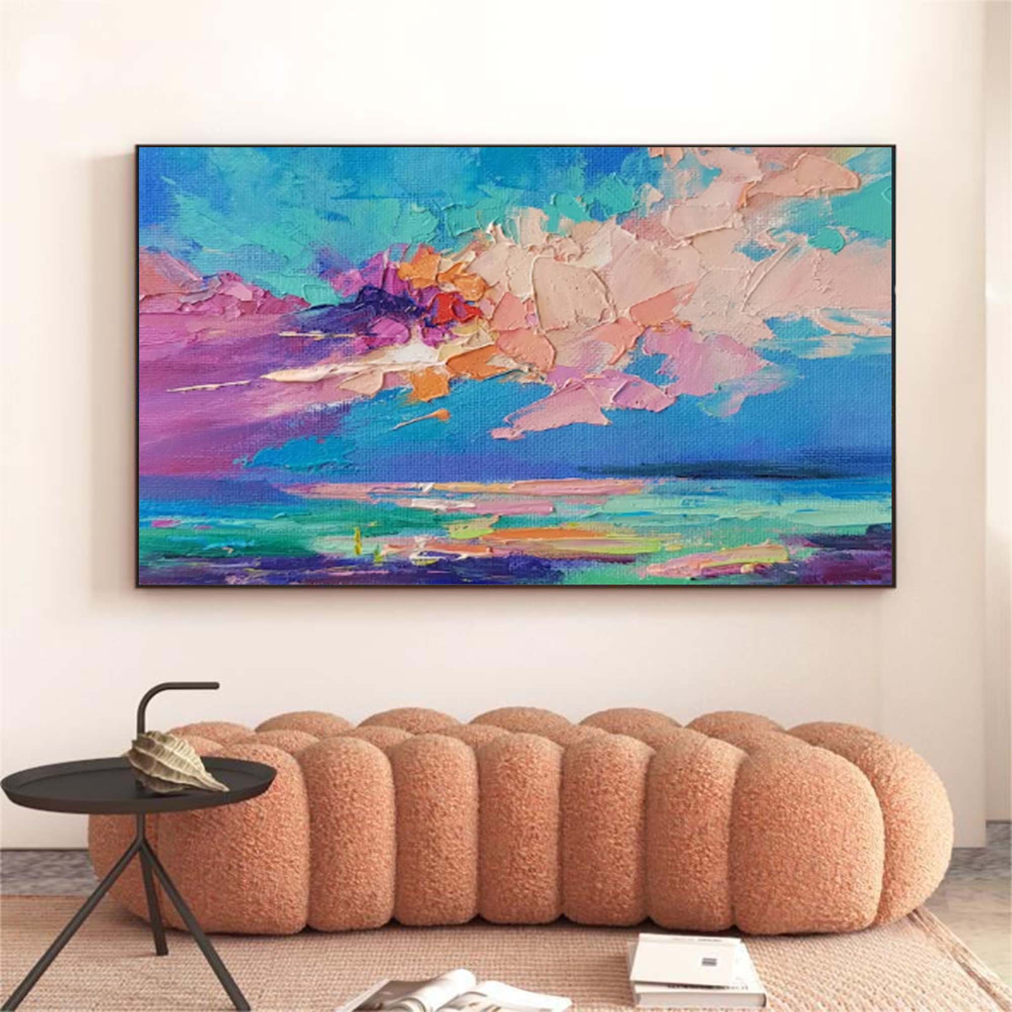 Wallart Vibrant Abstract Sky and Sea Art