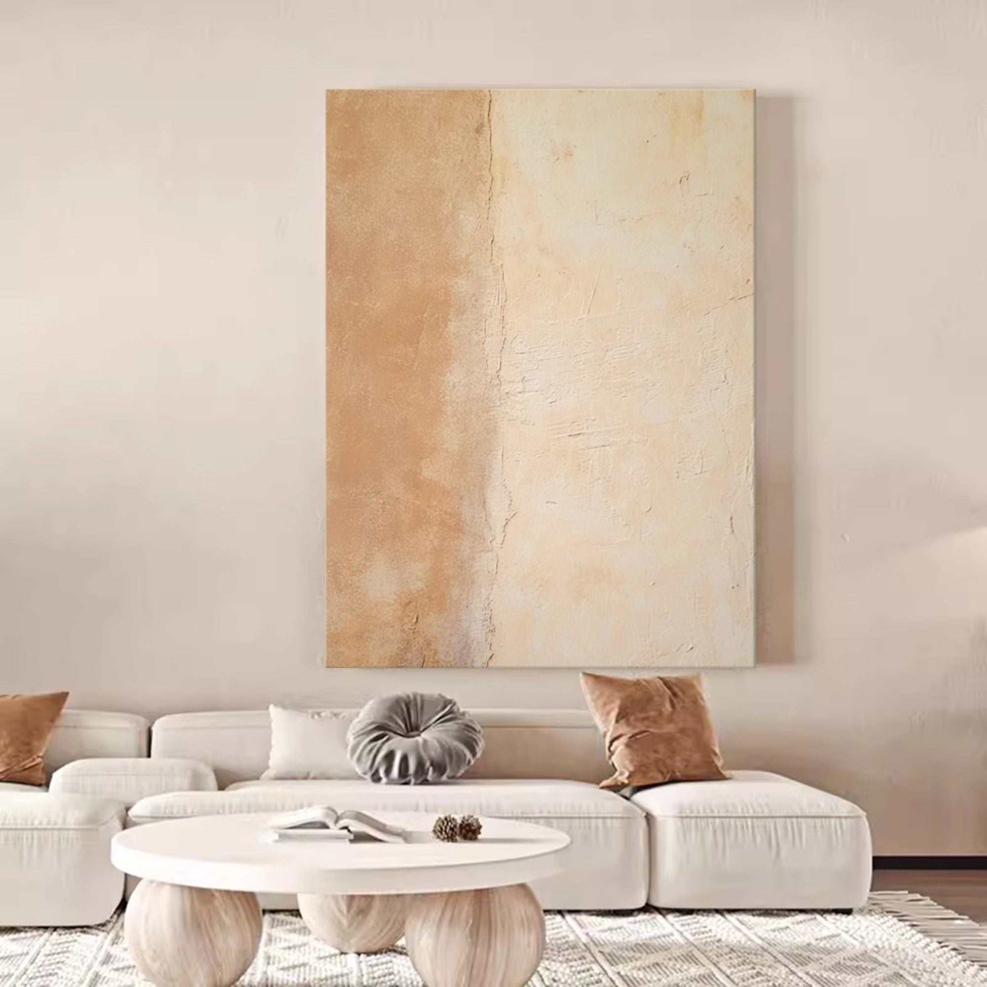 Wallart Neutral Earth Tones Abstract Art