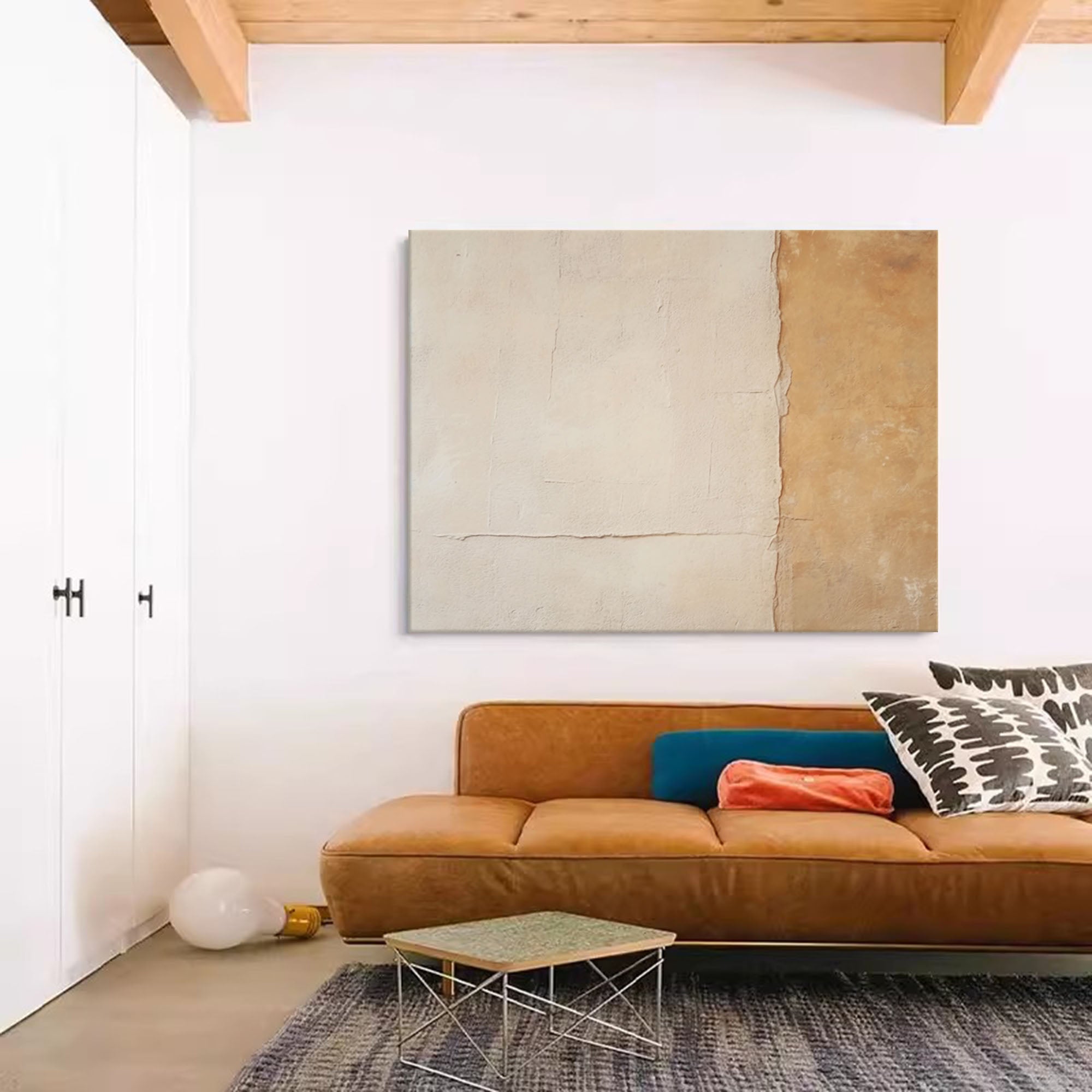 Wallart Abstract Earthy Textured Canvas