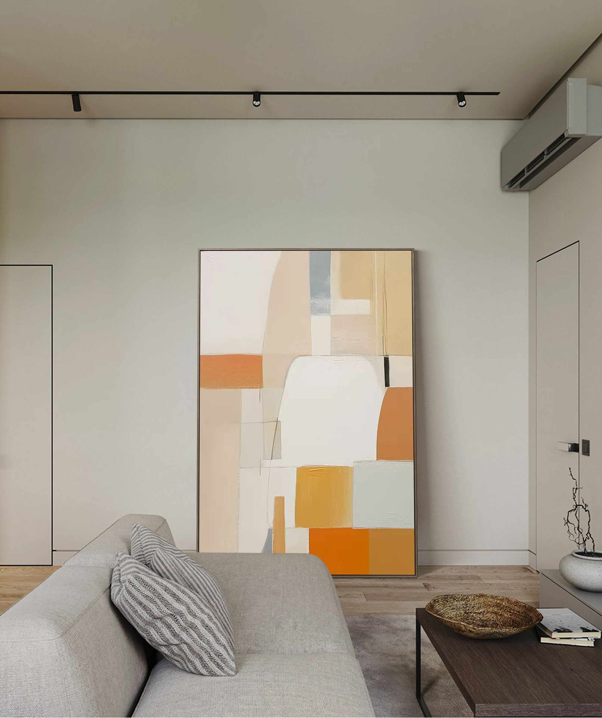 Wallart Modern Geometric Abstract in Warm Tones