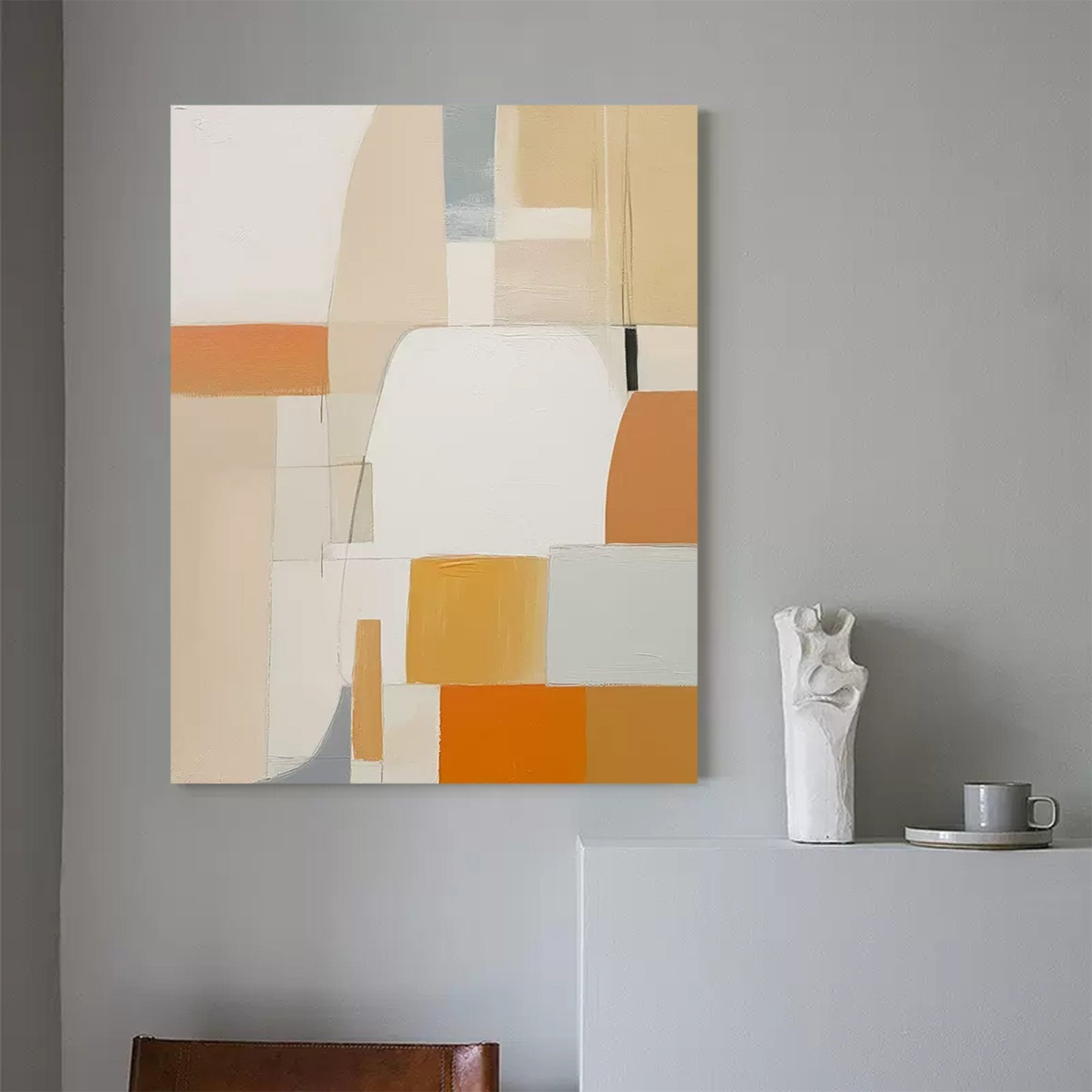 Wallart Modern Geometric Abstract in Warm Tones