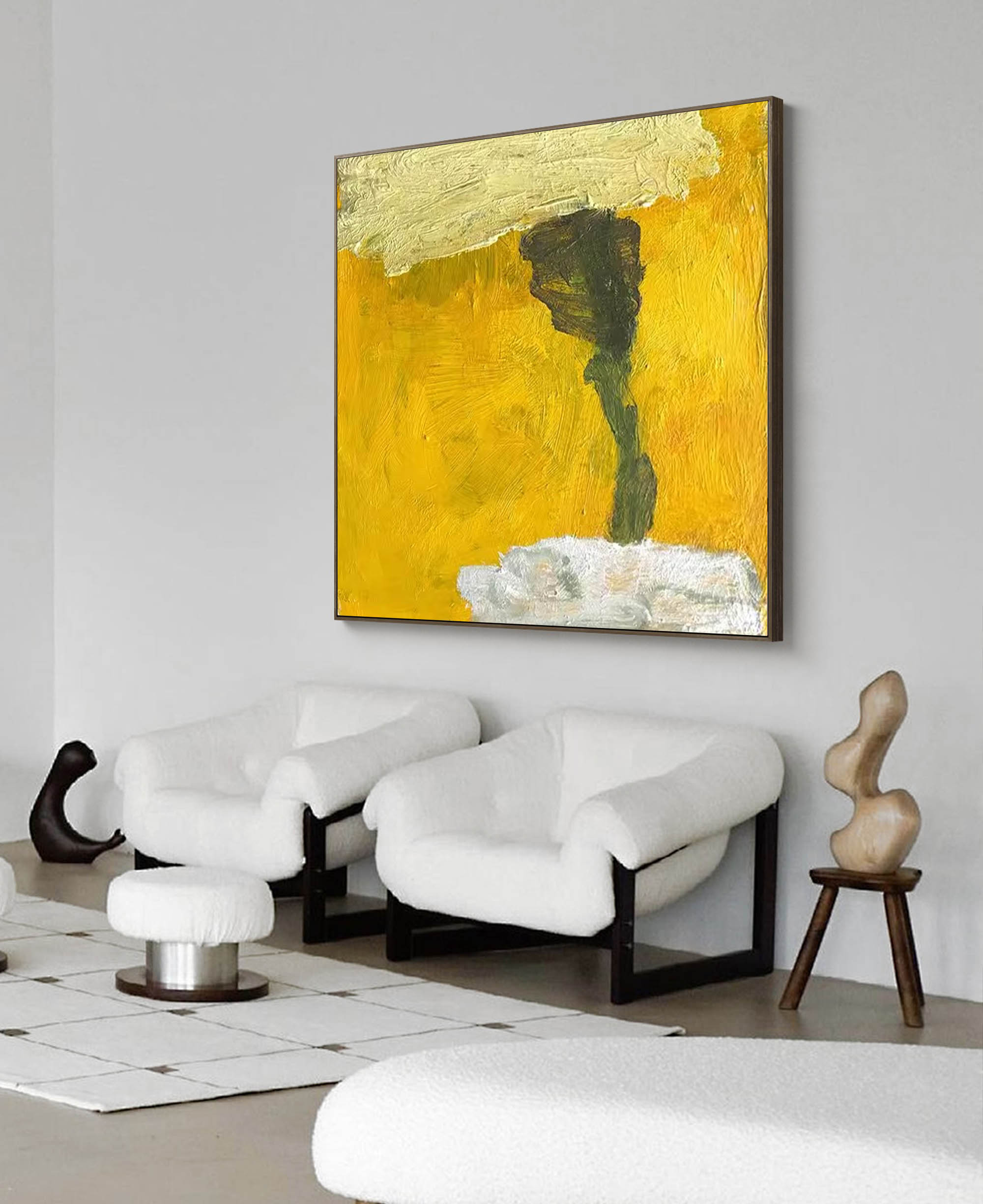 Wallart Golden Dreamscape Oil Painting