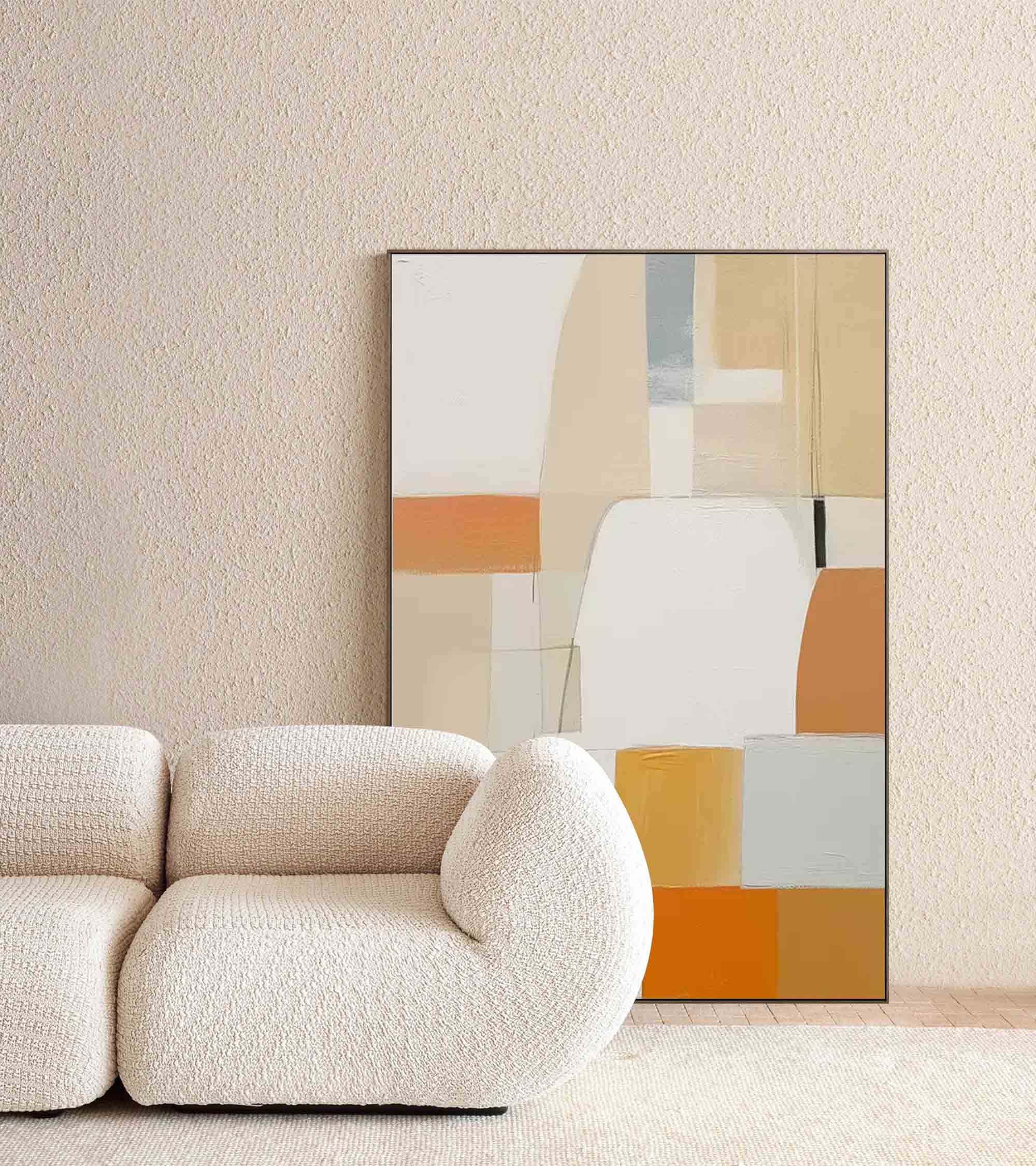 Wallart Modern Geometric Abstract in Warm Tones