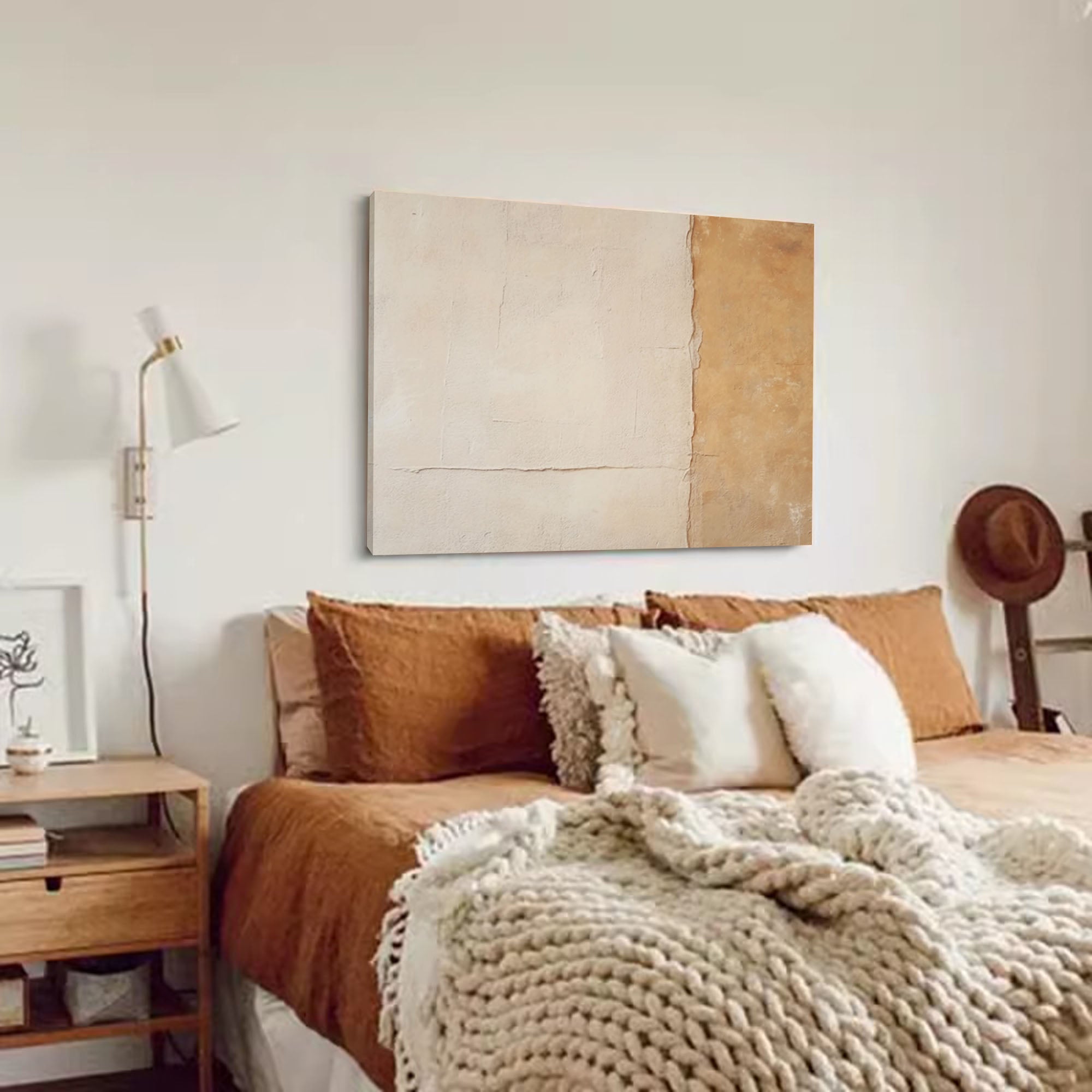 Wallart Abstract Earthy Textured Canvas