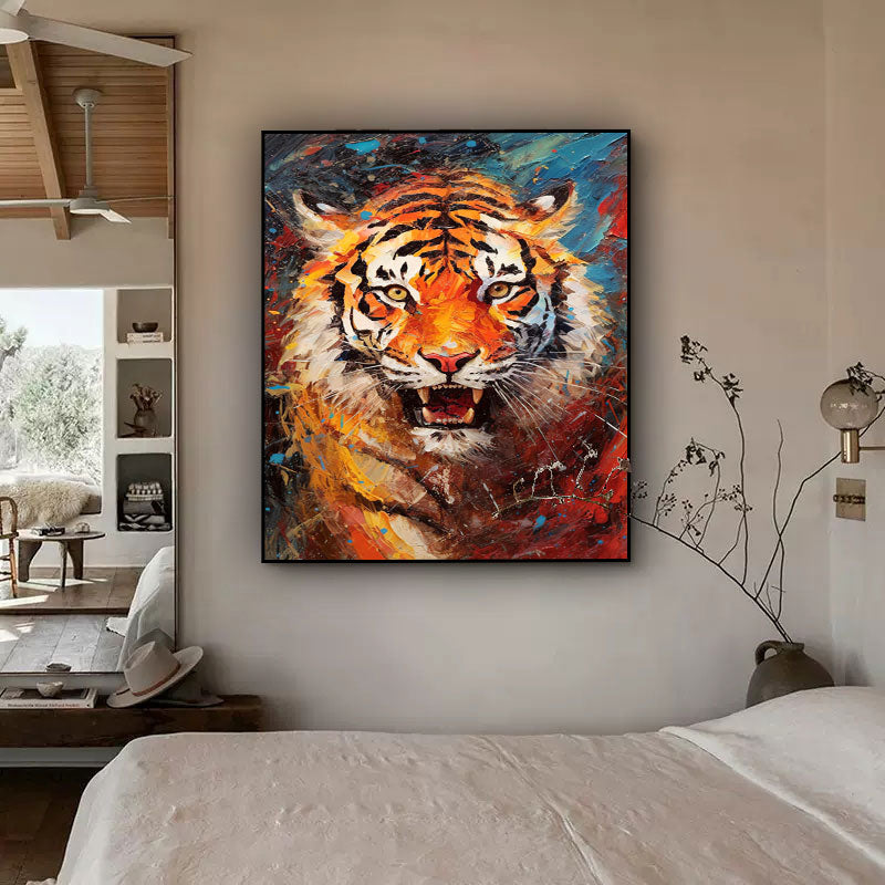Wallart Fury Unleashed: Roaring Tiger