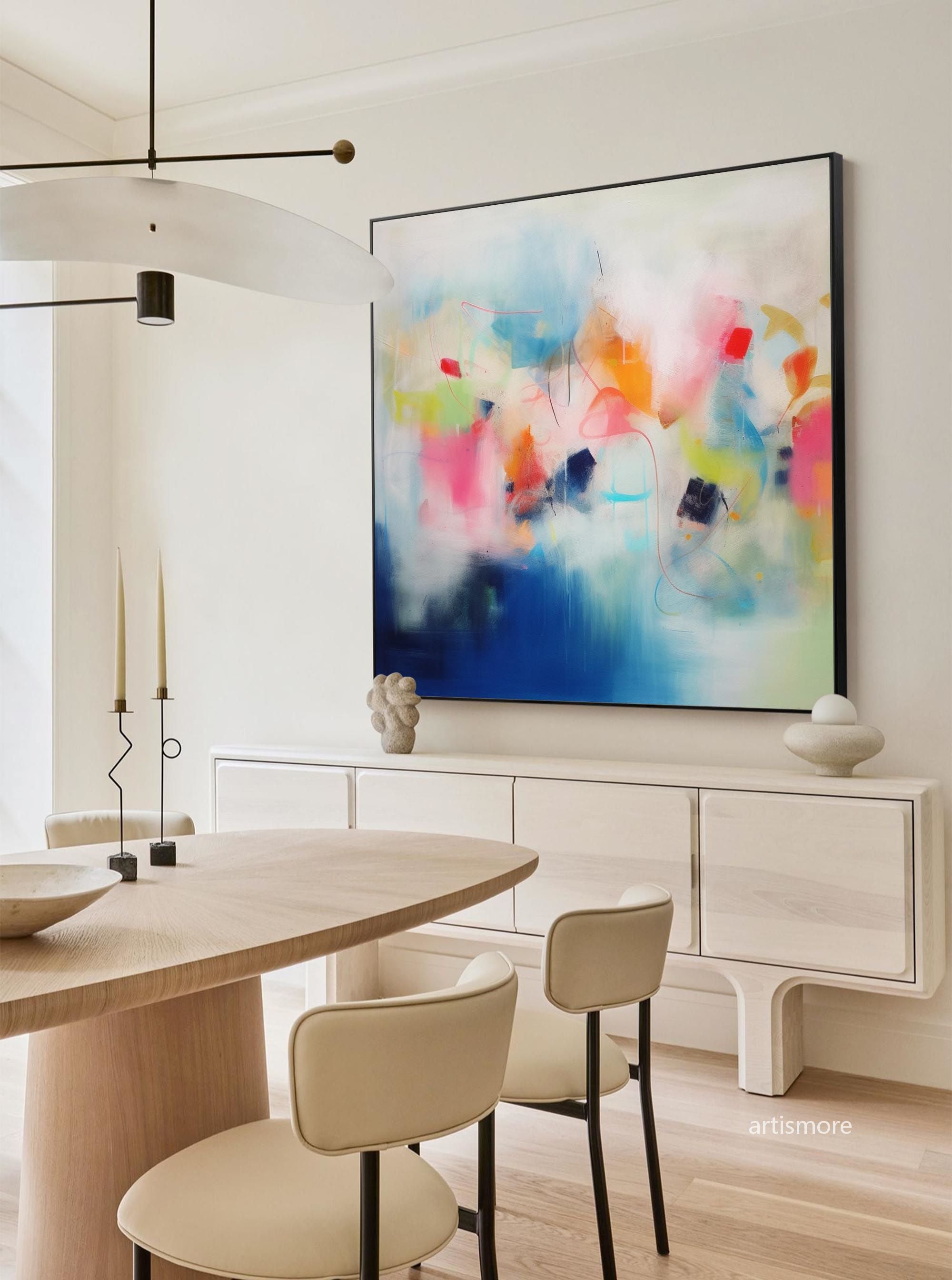 Wallart Vibrant Abstract Color Flow Art