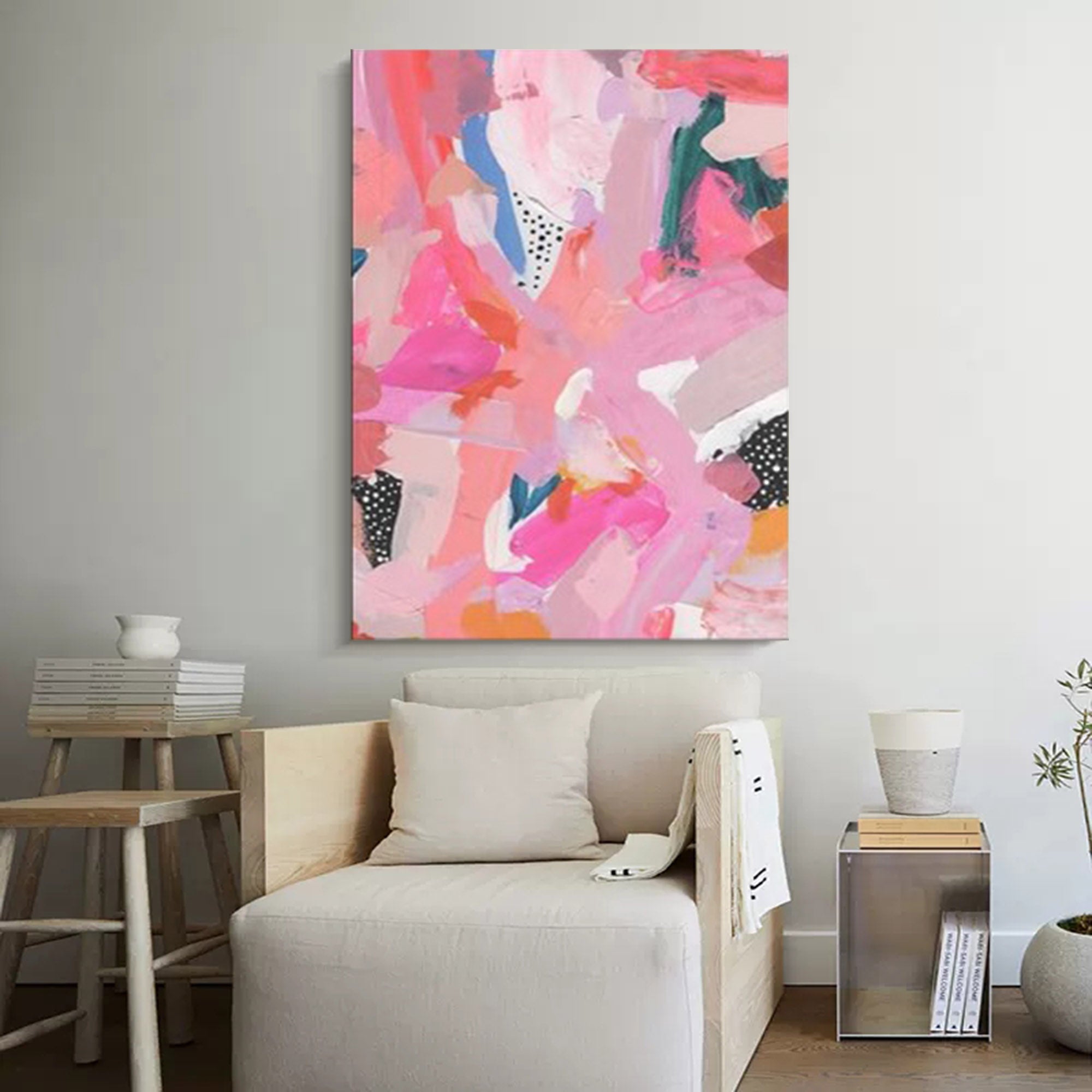 Wallart Vibrant Play of Pink