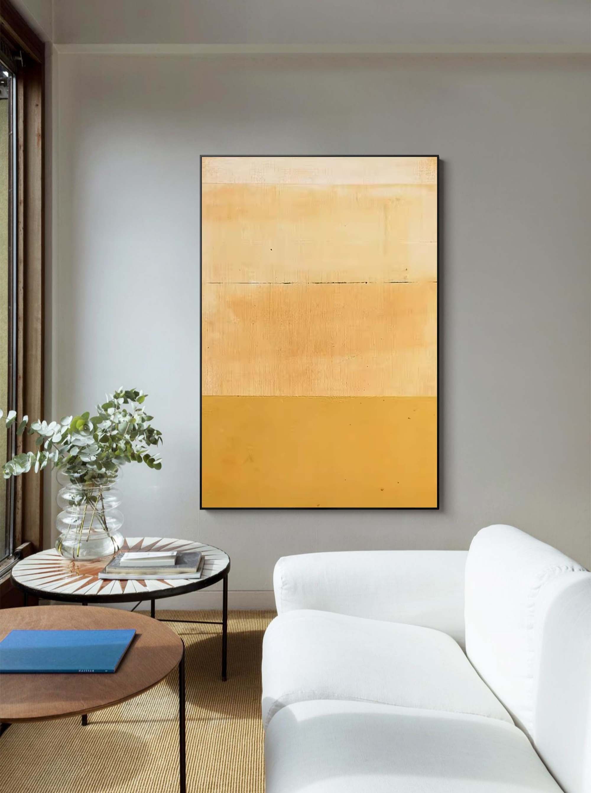 Wallart Golden Minimalist Abstract Art
