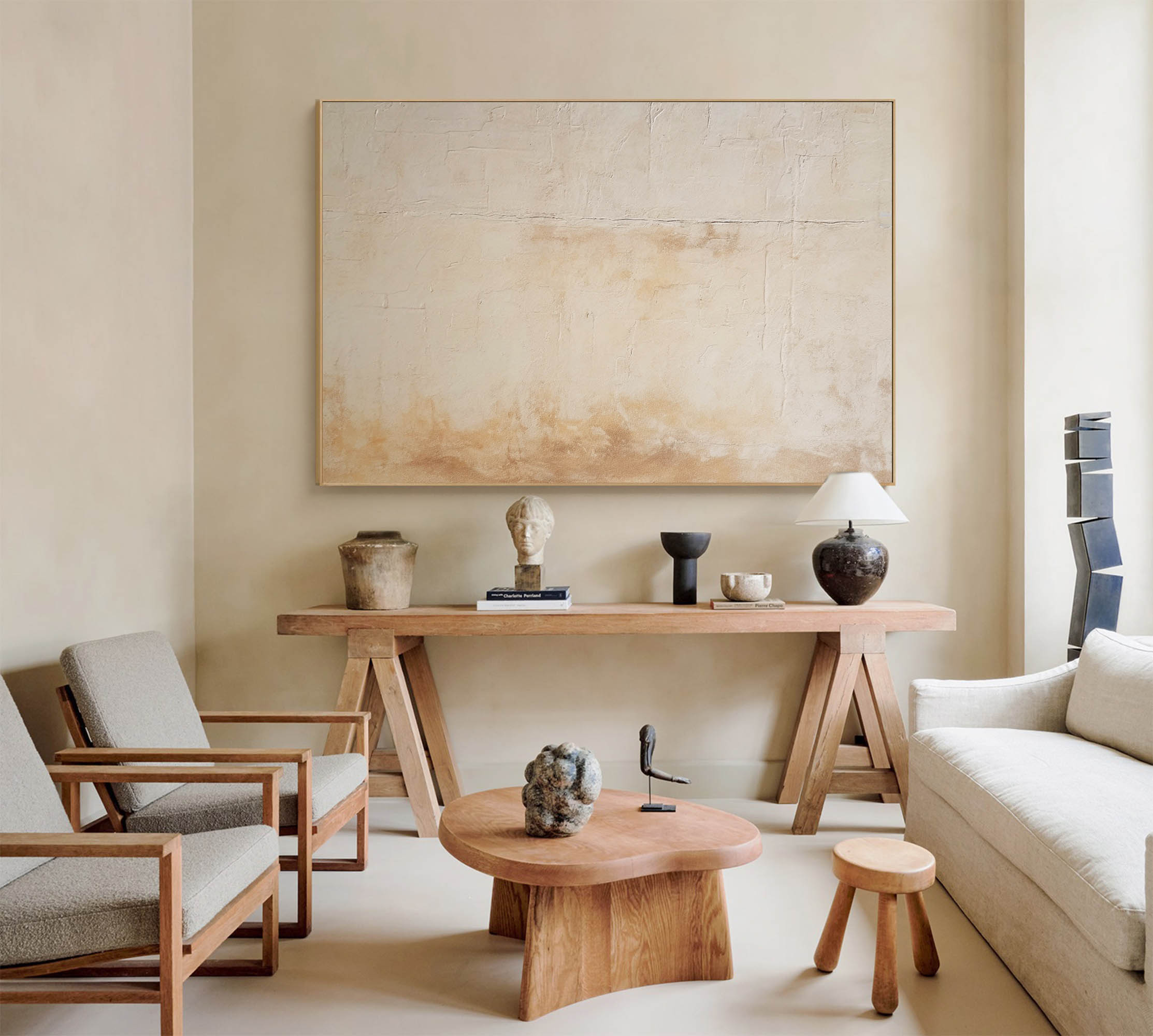 Wallart Neutral Earth Tones Abstract Art