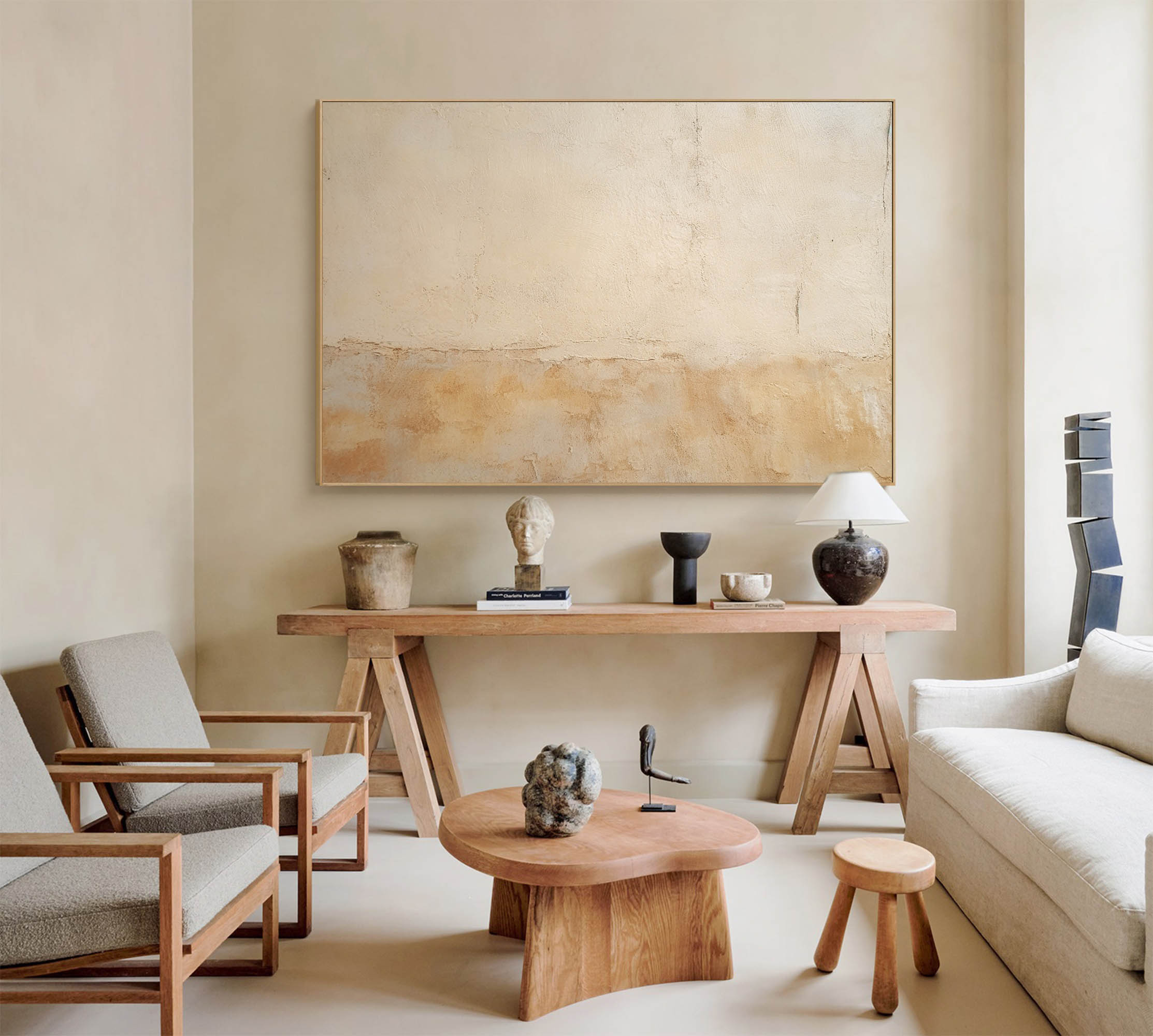 Wallart Earthy Textured Minimalist Canvas