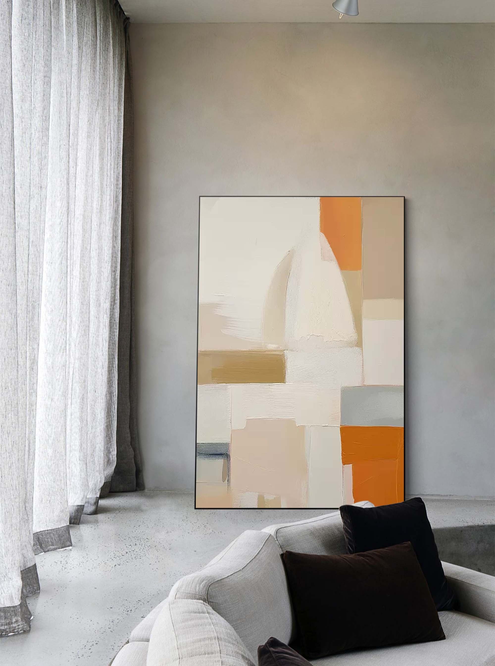 Wallart Warm Minimalist Geometric Abstract