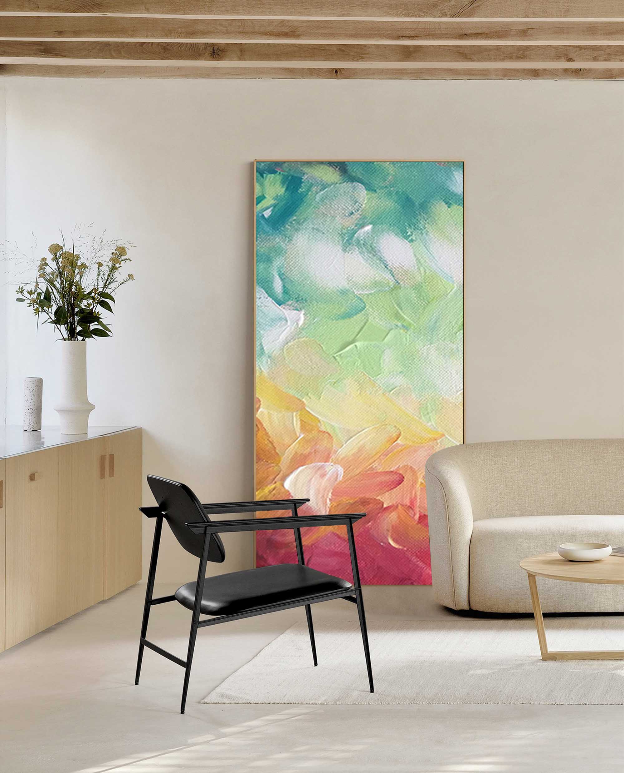 Wallart Vivid Abstract Textured Oil Painting