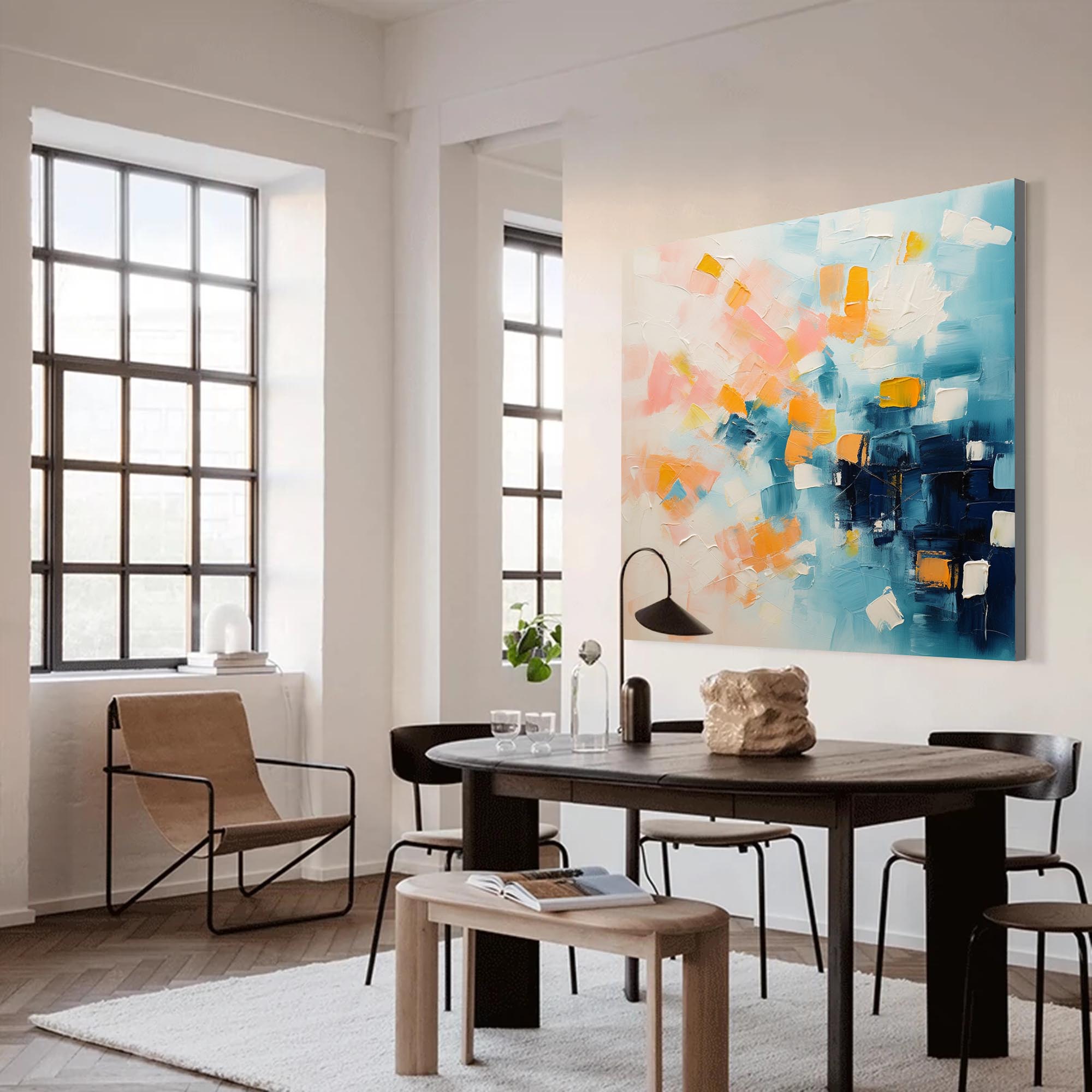 Wallart Soft Pastel Abstract Canvas Art