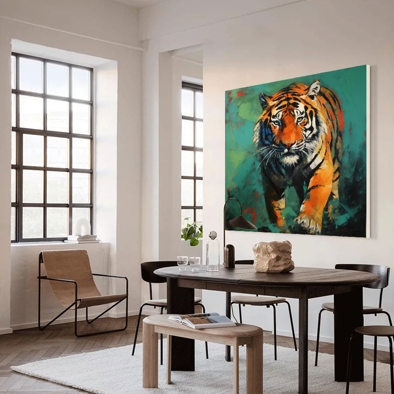 Wallart Stealthy Tiger in Bold Brushstrokes
