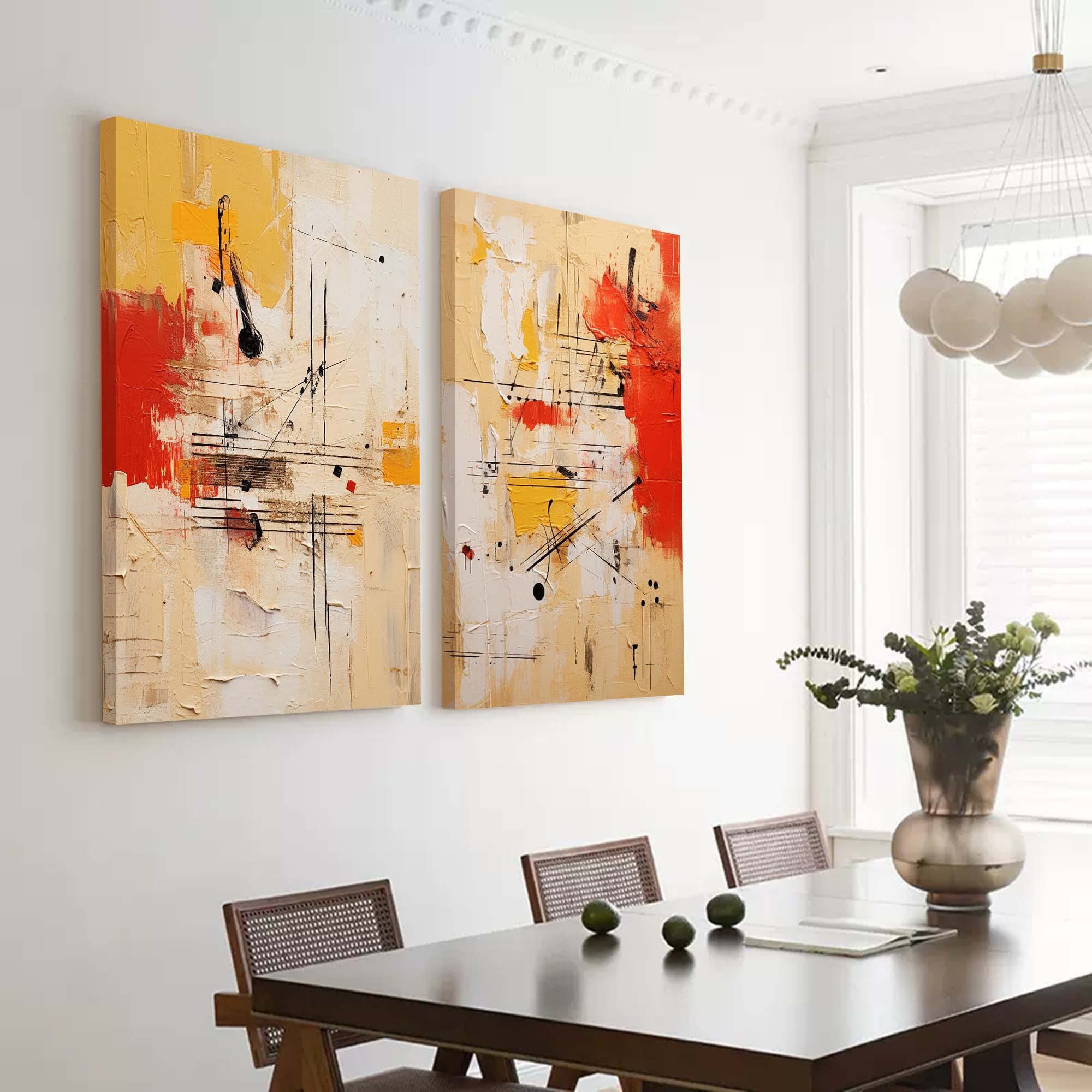 Wallart Vibrant Abstract Geometric Set