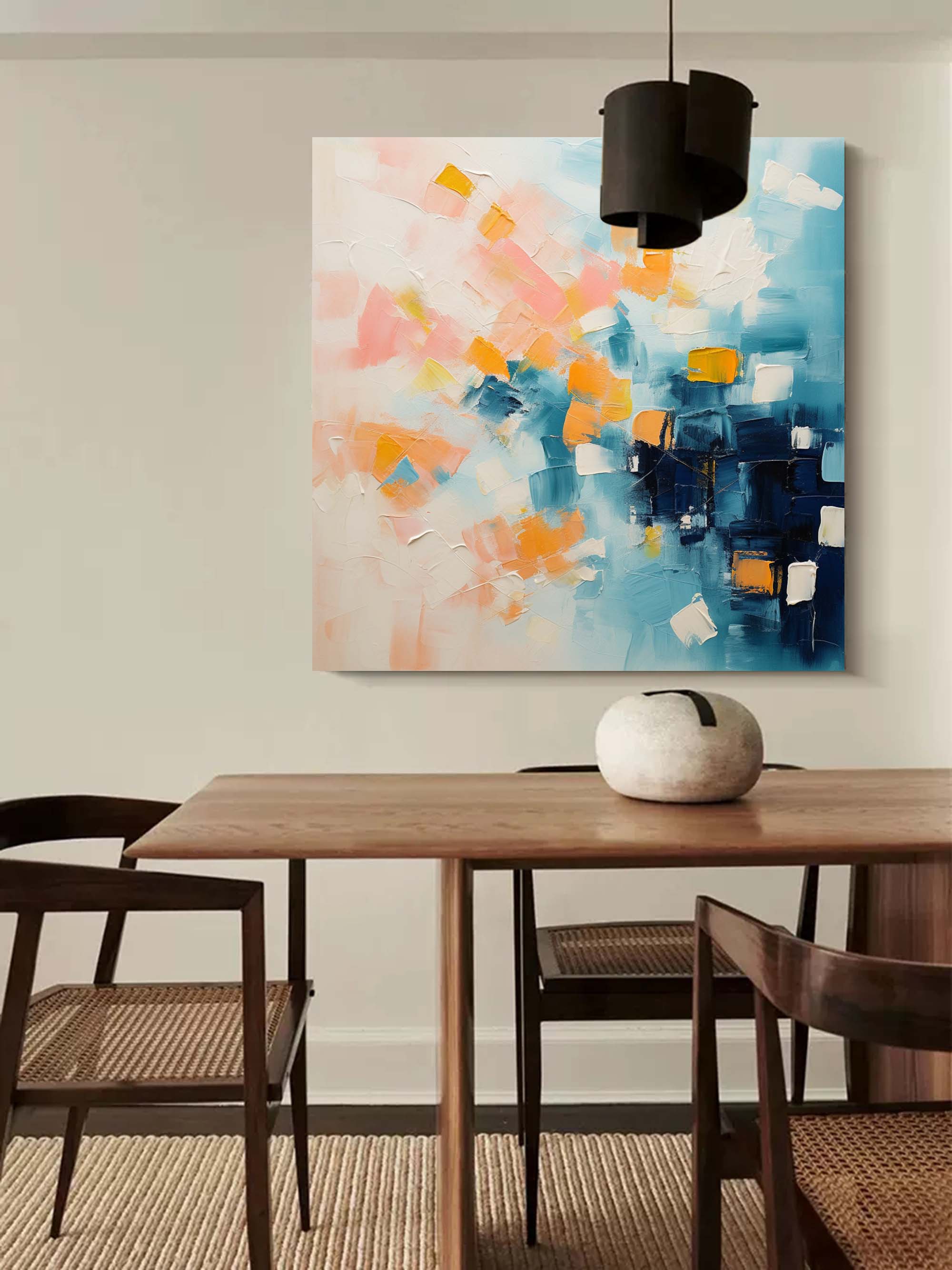 Wallart Soft Pastel Abstract Canvas Art