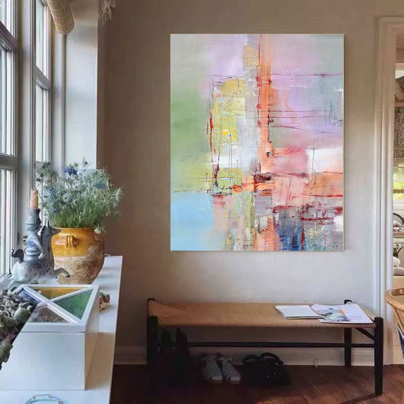 Wallart Pastel Abstract Textured Painting