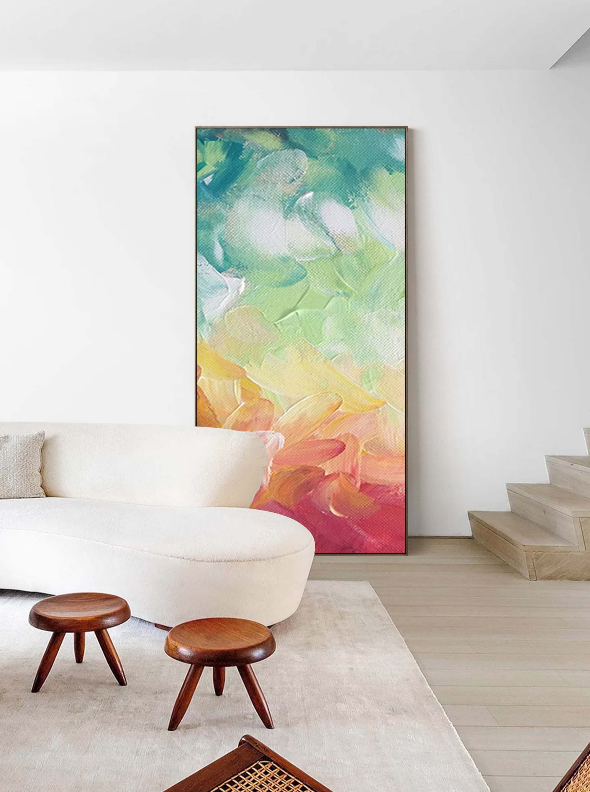 Wallart Vivid Abstract Textured Oil Painting