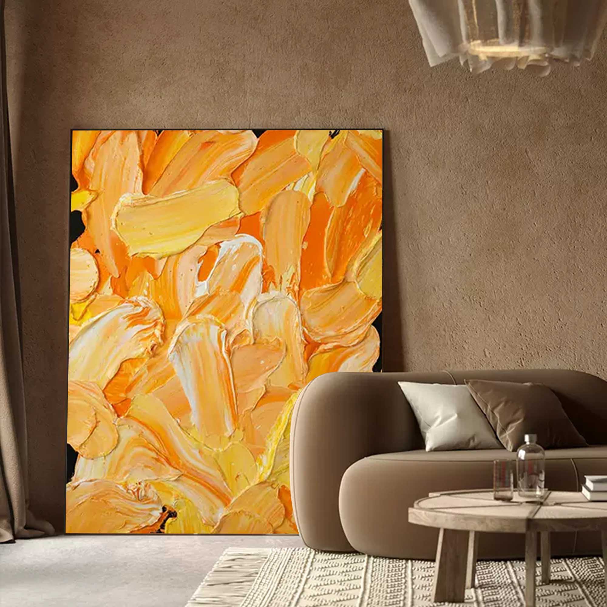 Wallart Bold Orange Abstract Palette Art