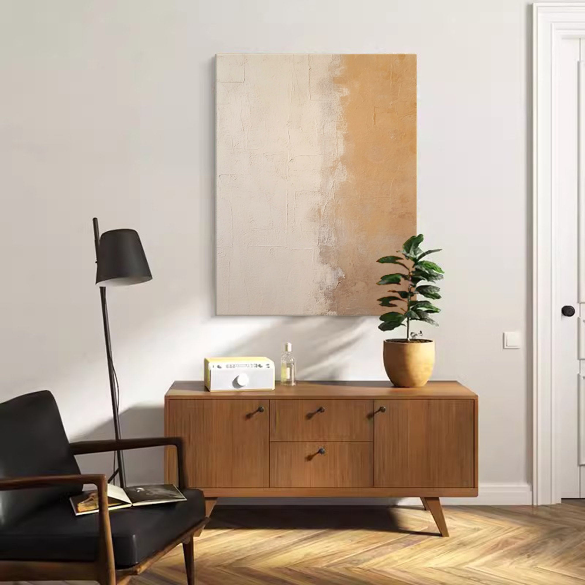 Wallart Subtle Earth Tones Abstract Art