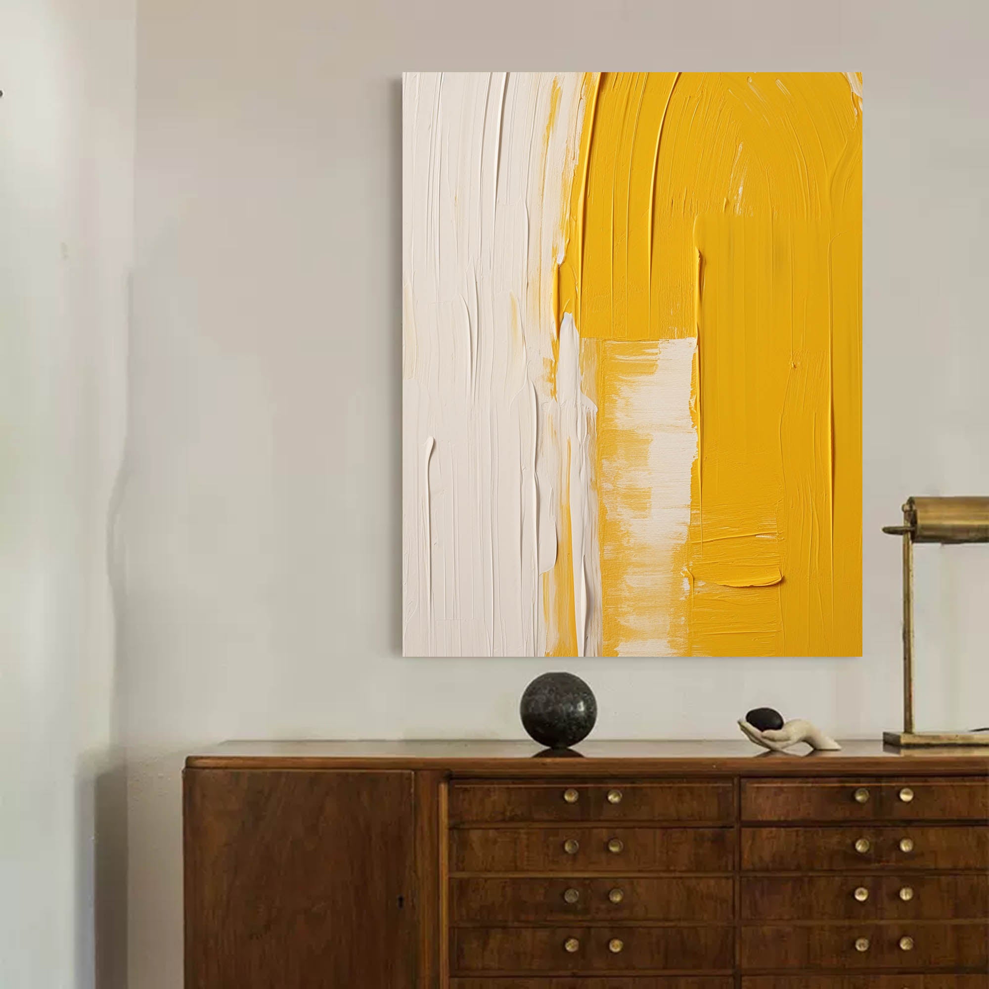 Wallart Sunlit Abstract Texture Canvas