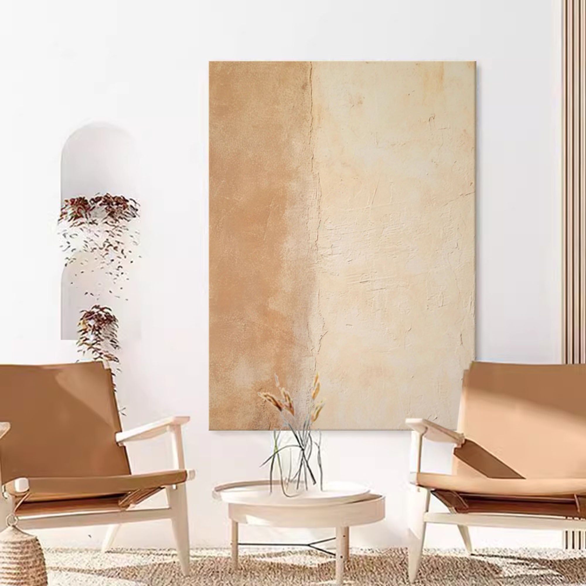 Wallart Neutral Earth Tones Abstract Art