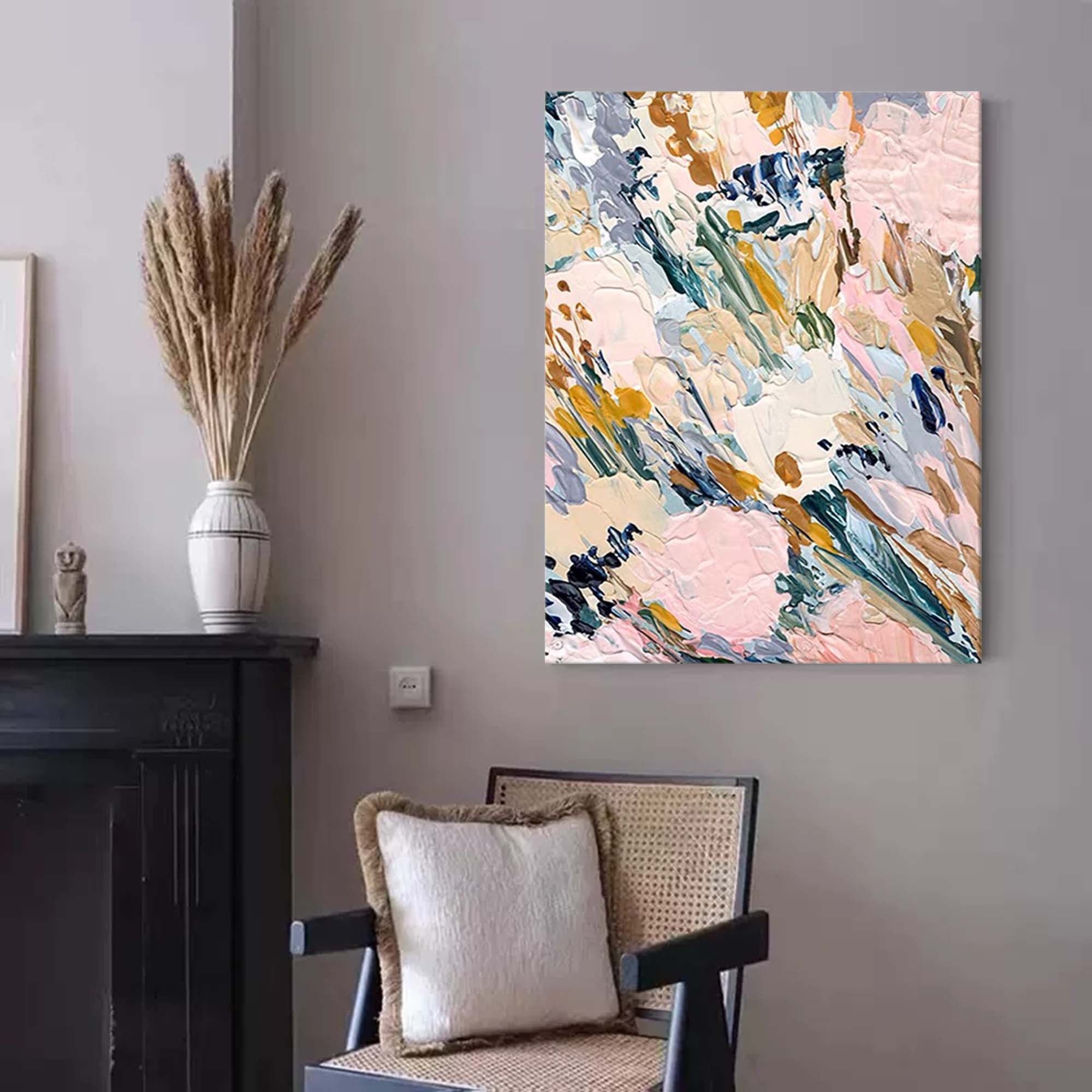 Wallart Pastel Bloom Abstract
