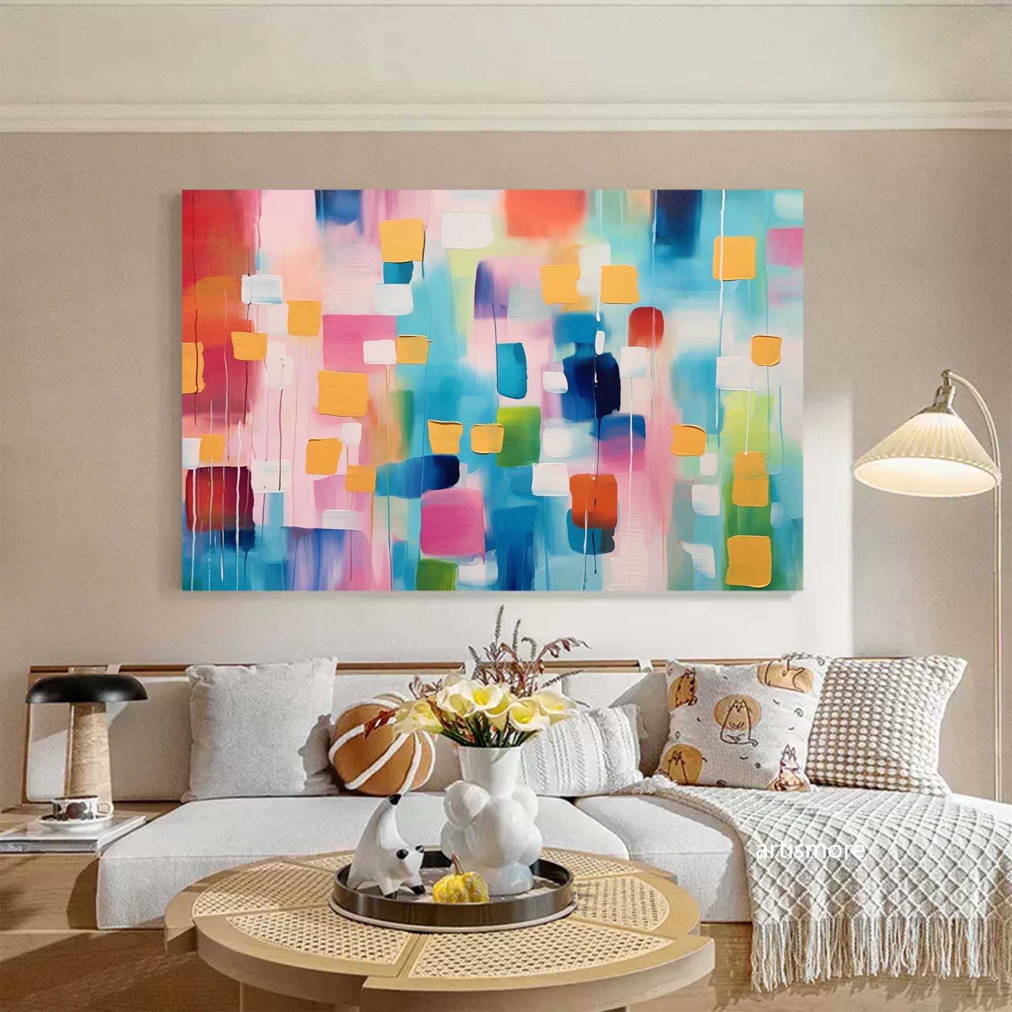 Wallart Geometric Abstract Color Block Art