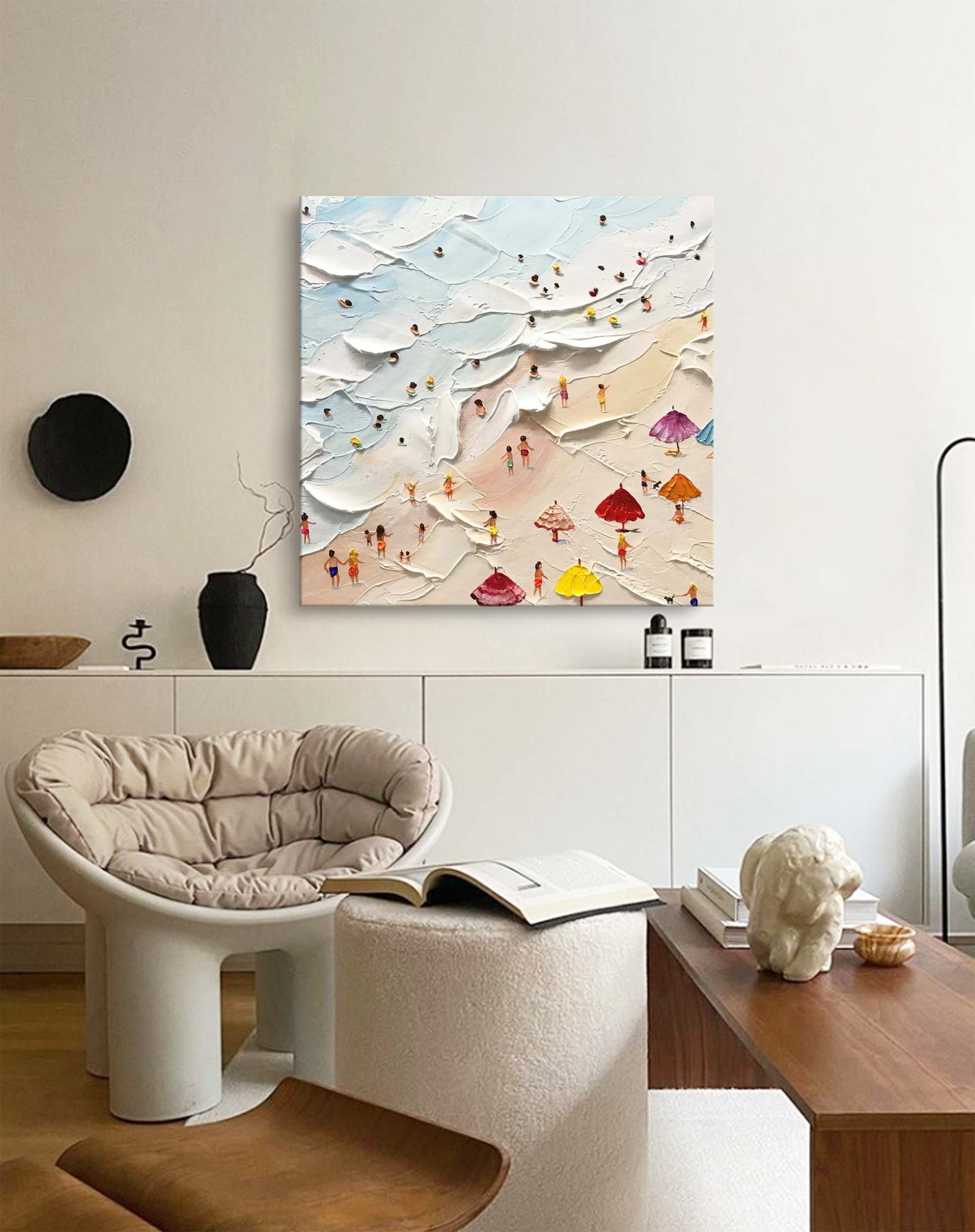 Wallart Summer Beach Vibes: Textured Coastal Life