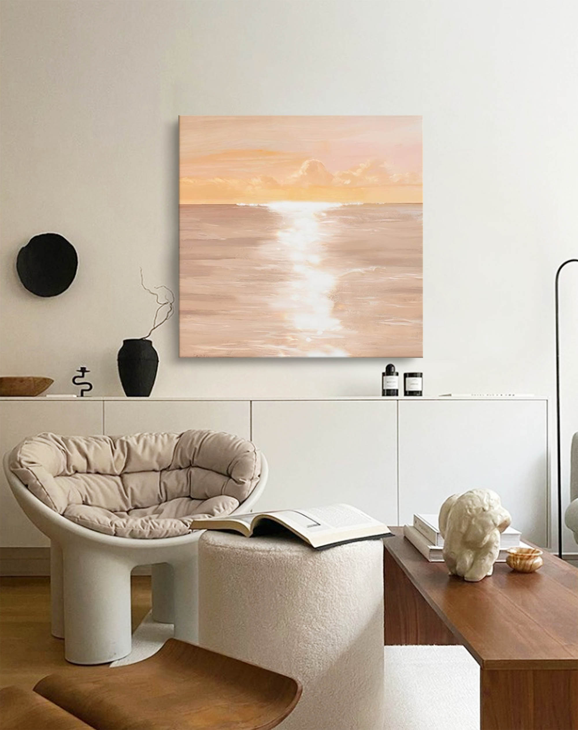 Wallart Golden Horizon at Sunset