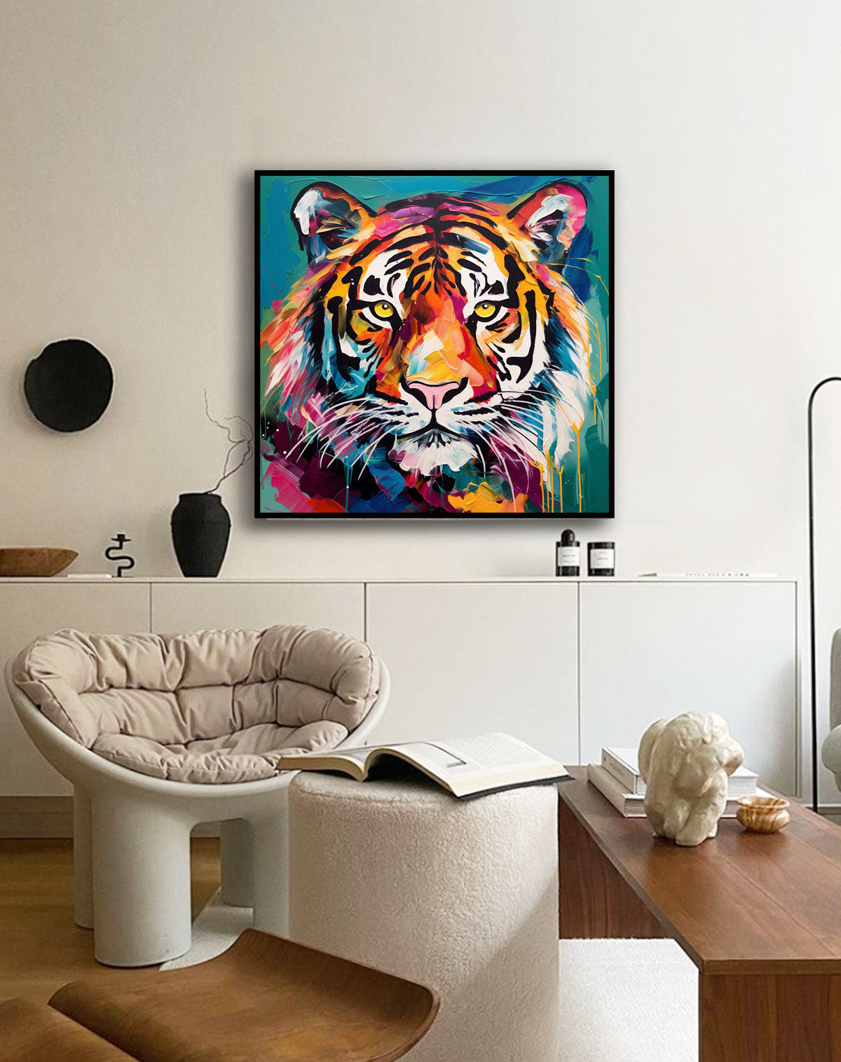 Wallart Radiant Tiger in Technicolor