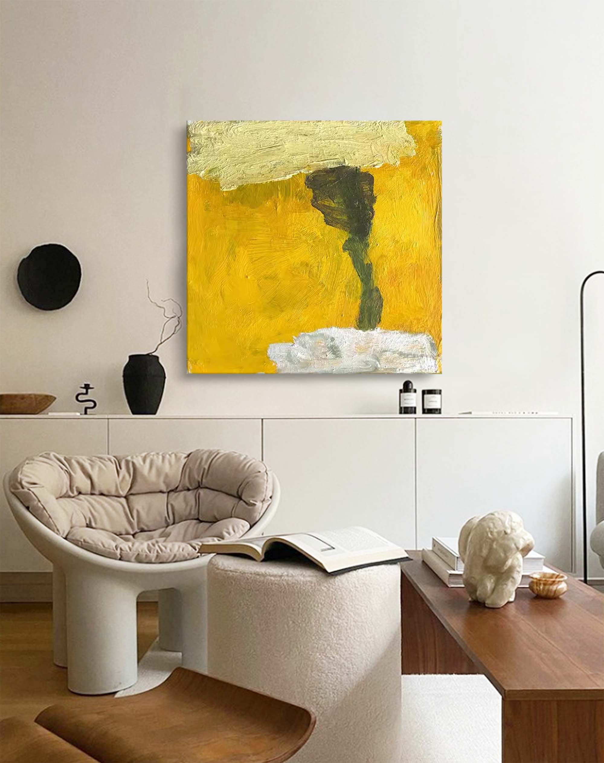 Wallart Golden Dreamscape Oil Painting
