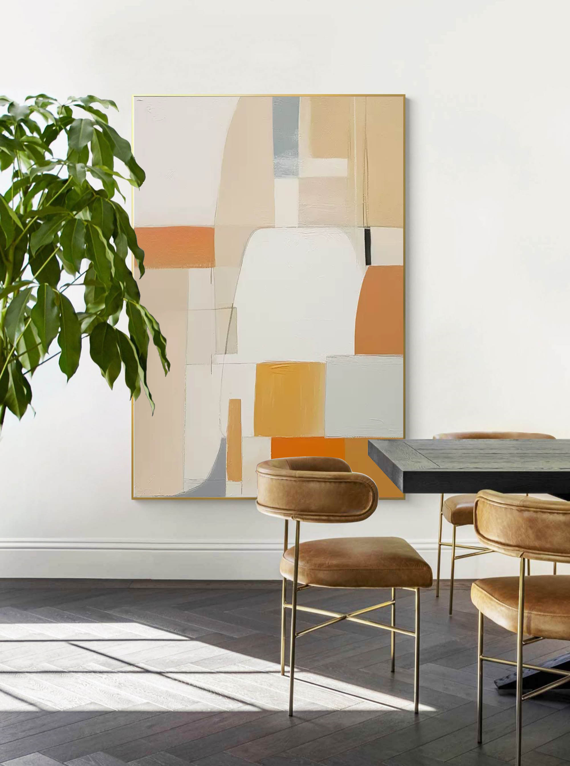 Wallart Modern Geometric Abstract in Warm Tones