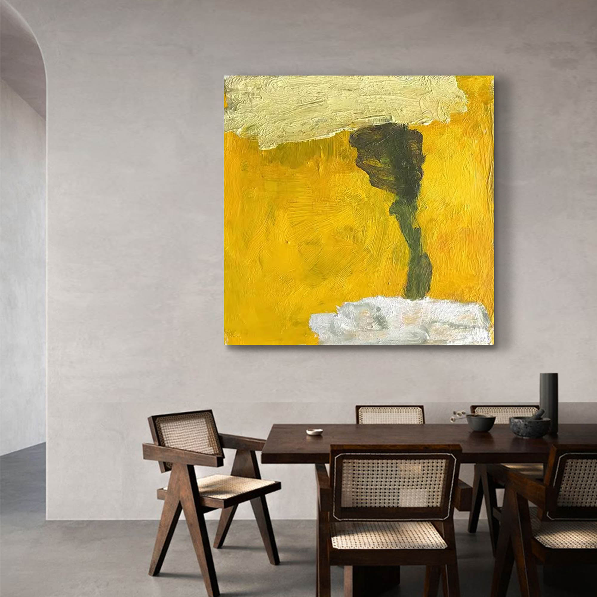 Wallart Golden Dreamscape Oil Painting