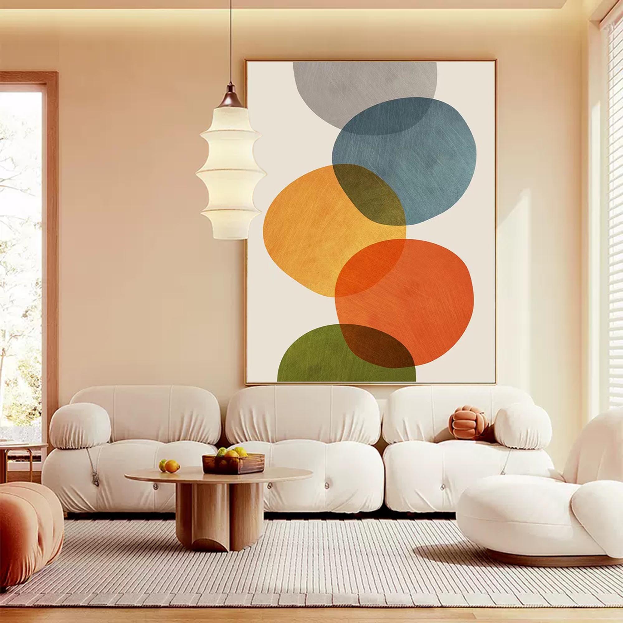 Wallart Overlapping Shapes: Earthy Abstract Flow