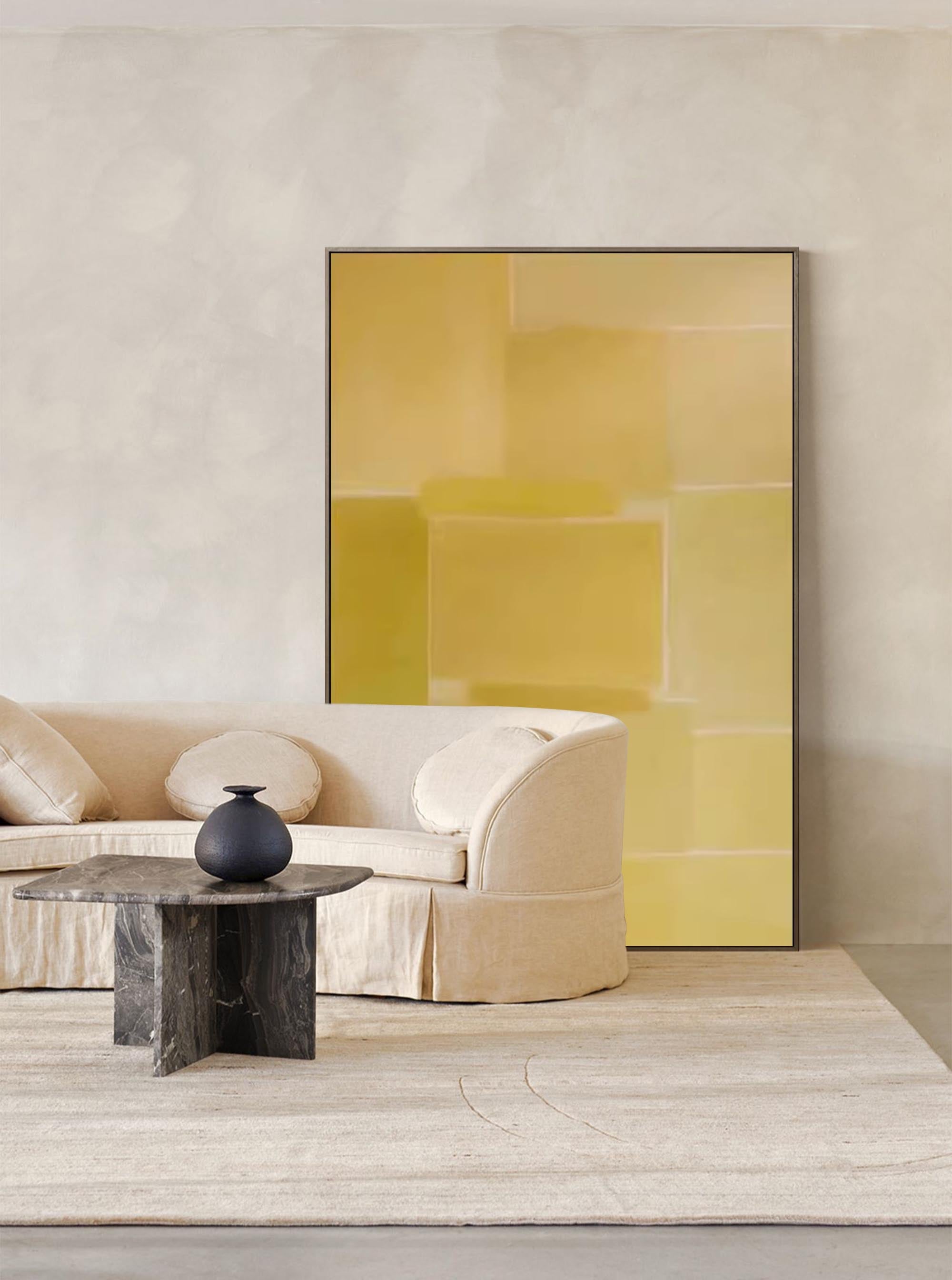 Wallart Minimalist Yellow Geometric Art