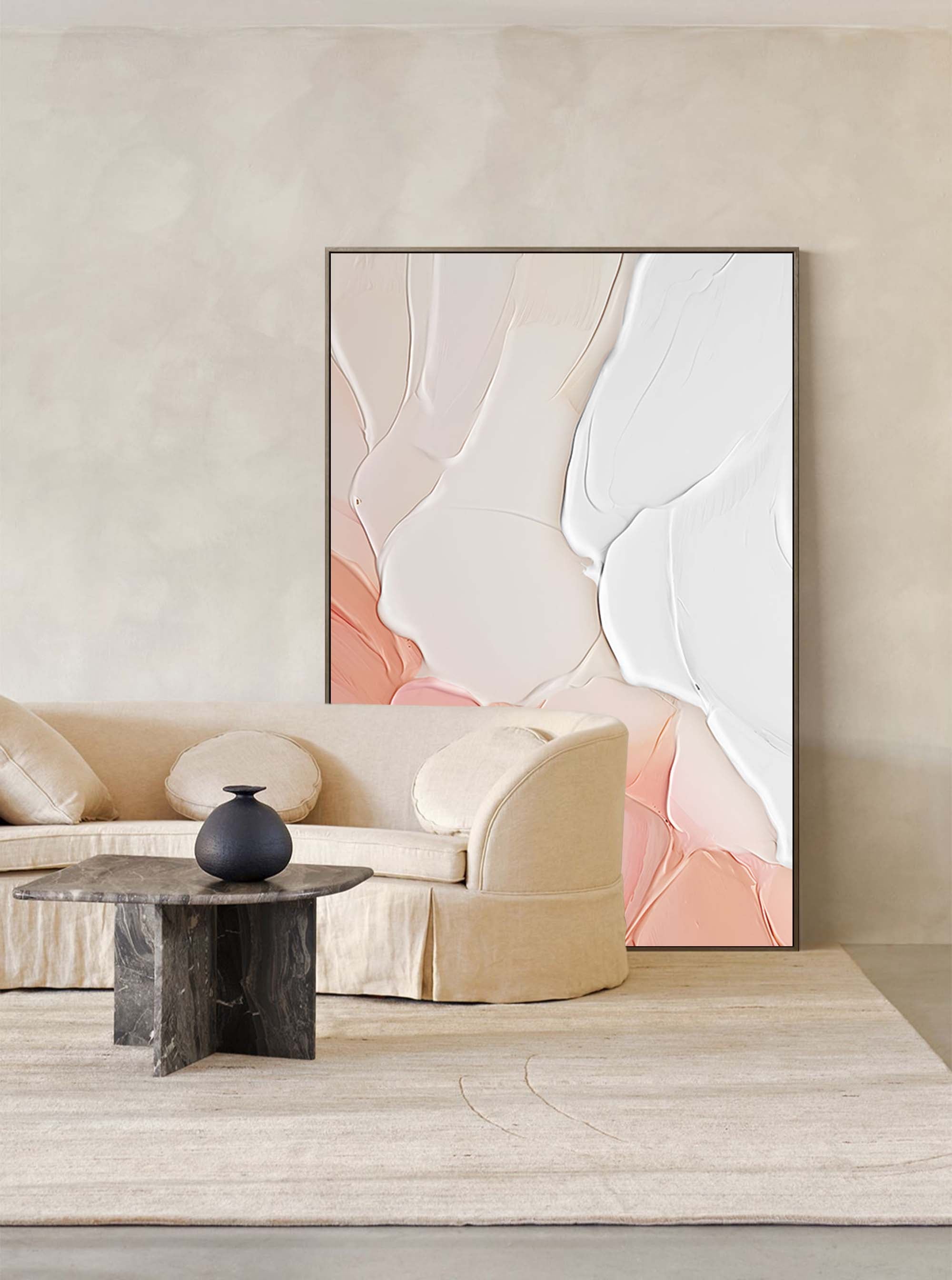 Wallart Soft Pastel Minimalist Canvas Art