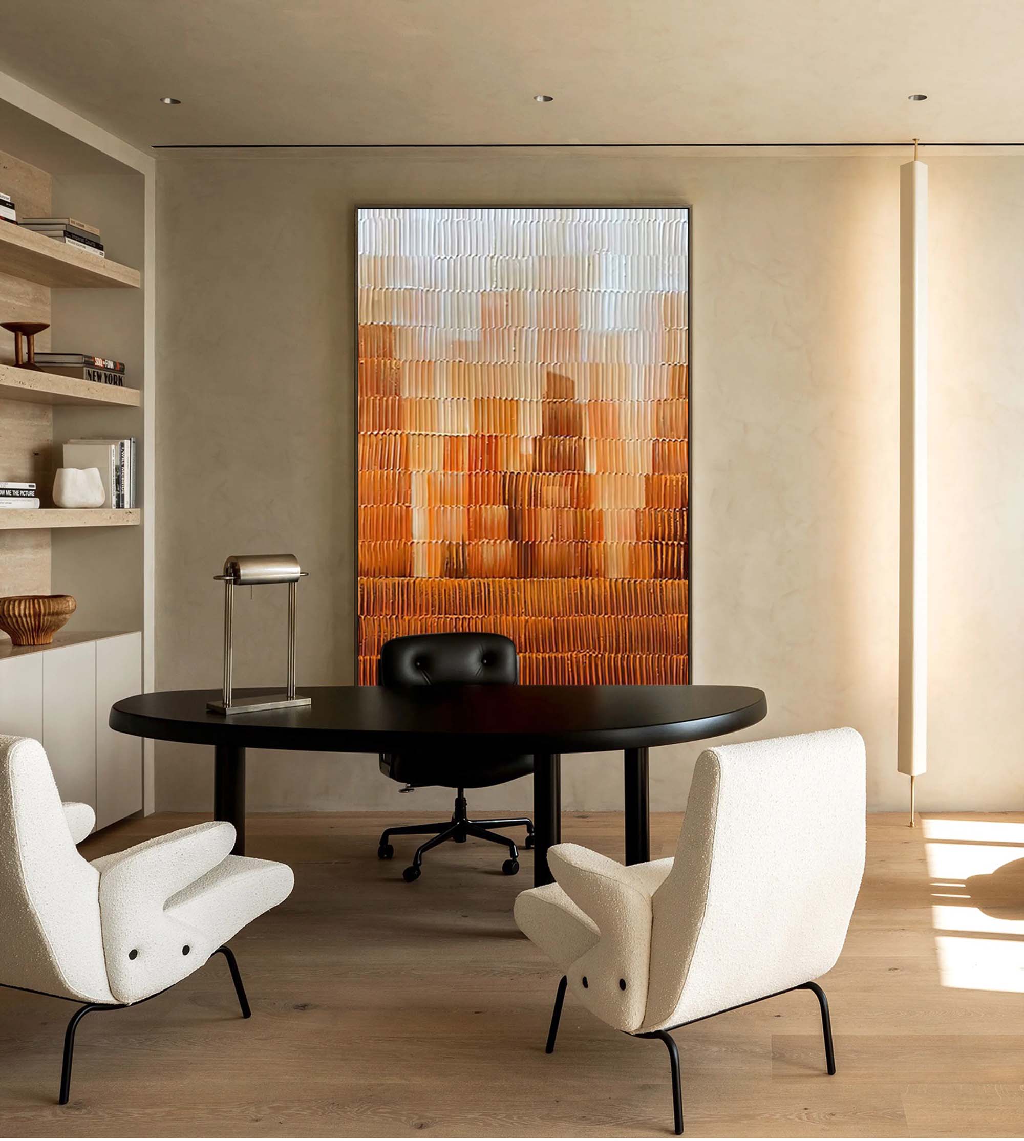 Wallart Textured Amber Horizon
